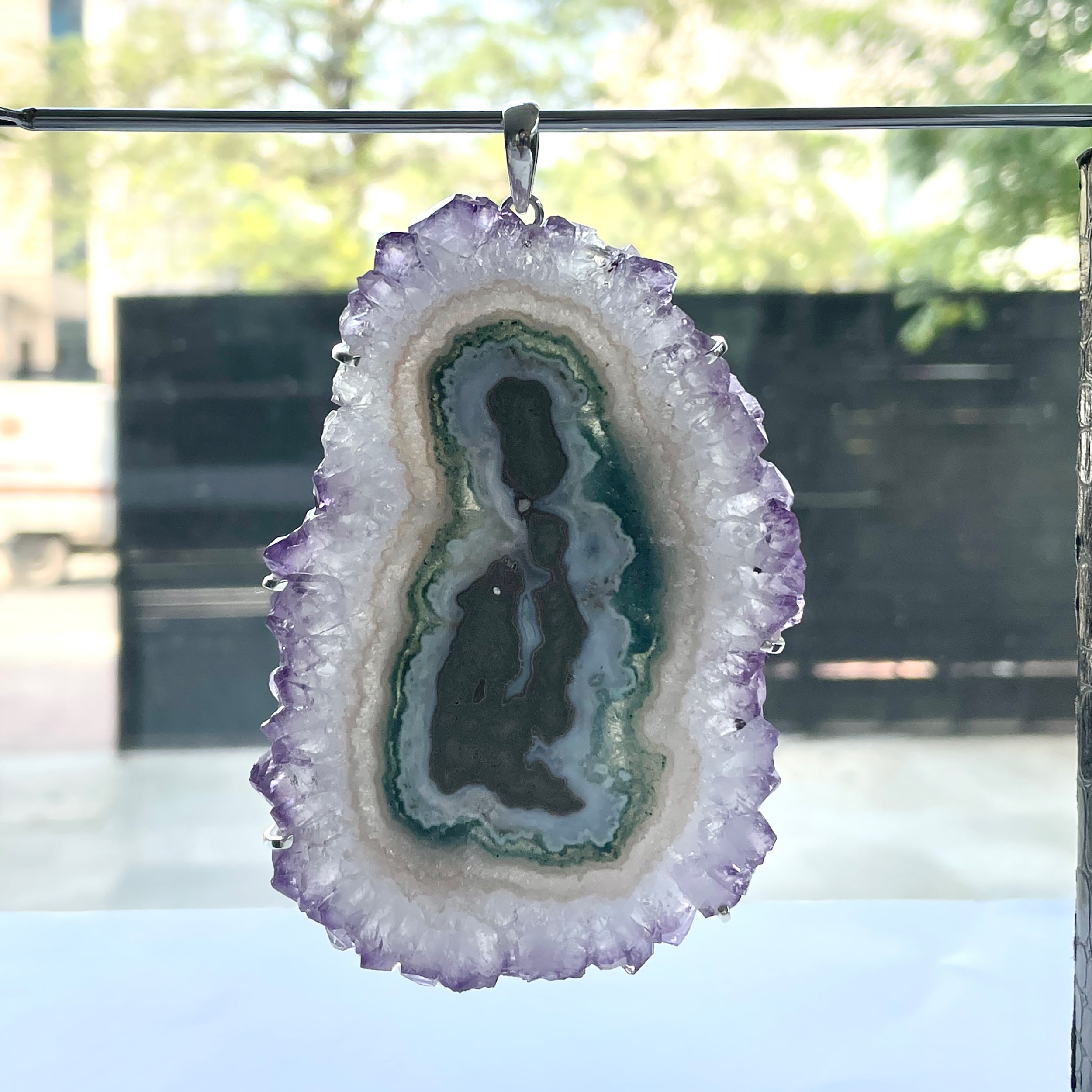Amethyst Stalactite Pendant-(ASL-P-121.)