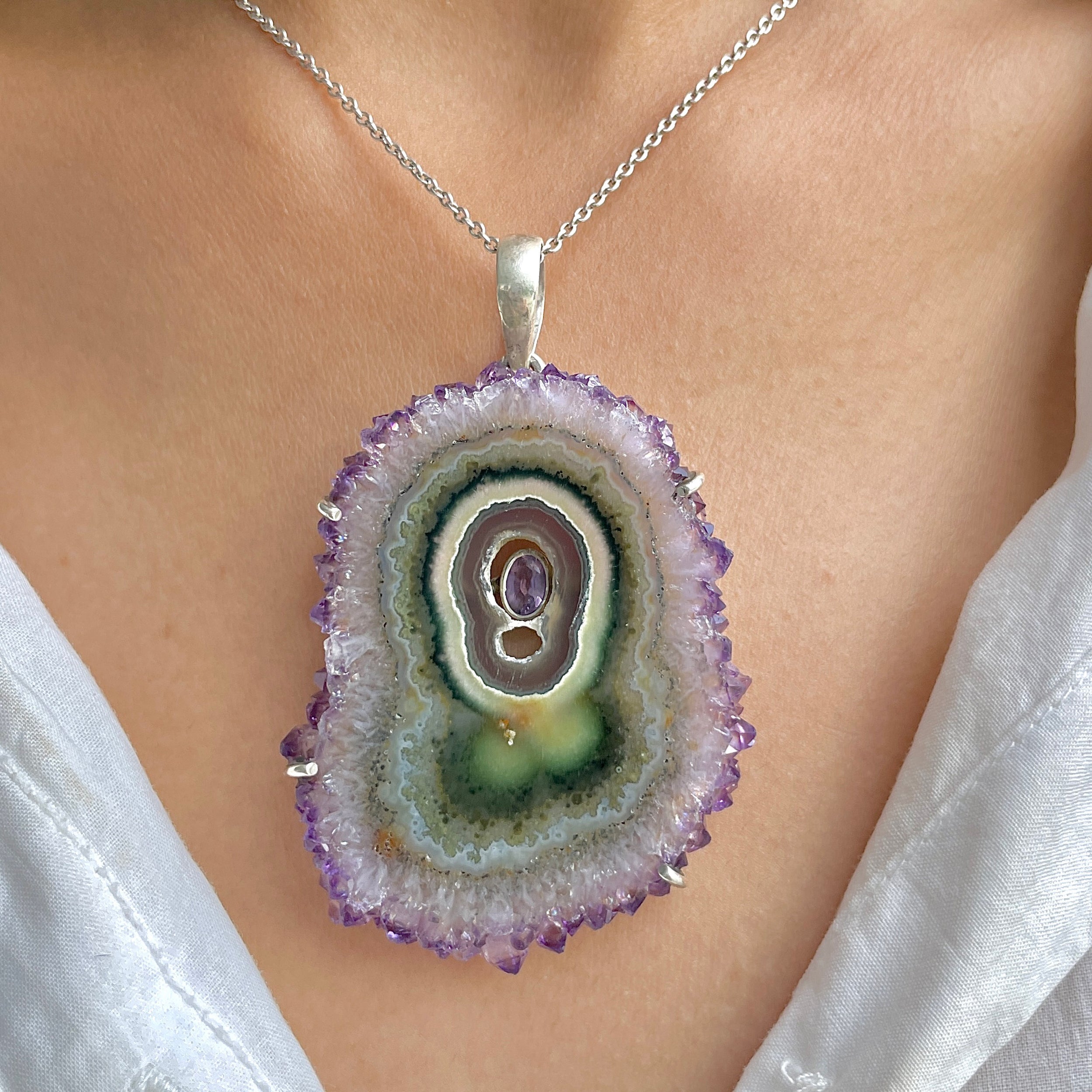 Amethyst Stalactite Pendant-(ASL-P-122.)