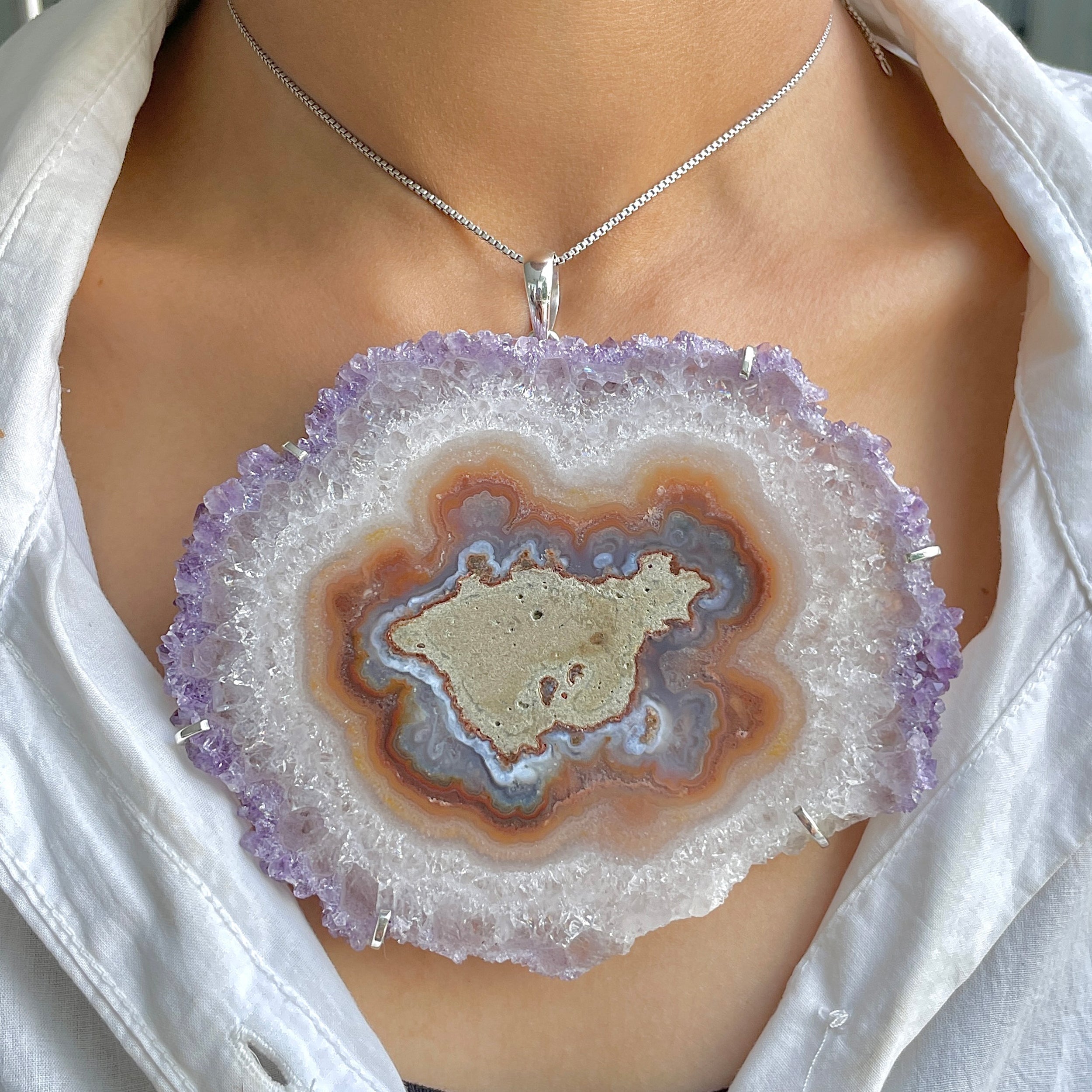 Amethyst Stalactite Pendant-(ASL-P-124.)