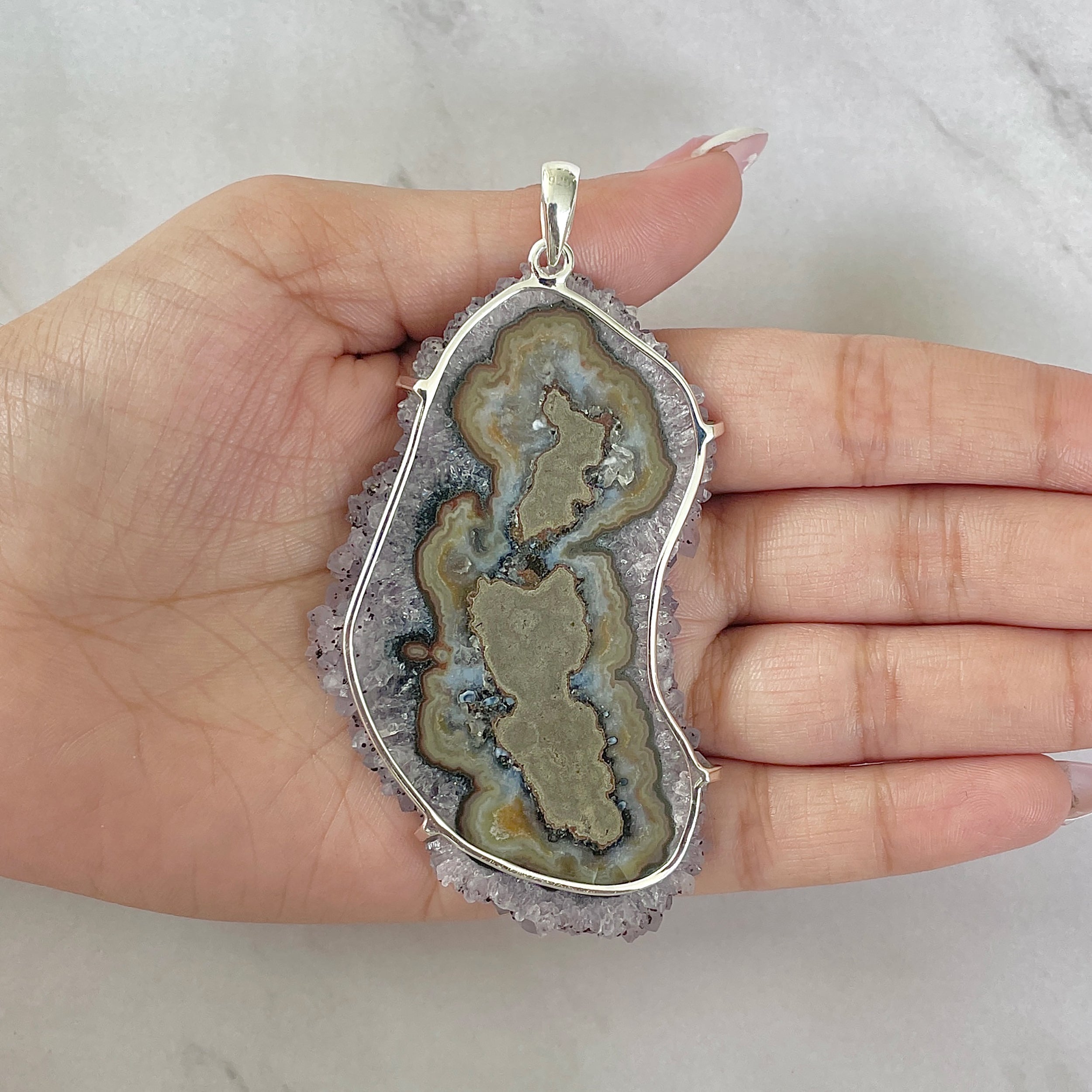 Amethyst Stalactite Pendant-(ASL-P-125.)