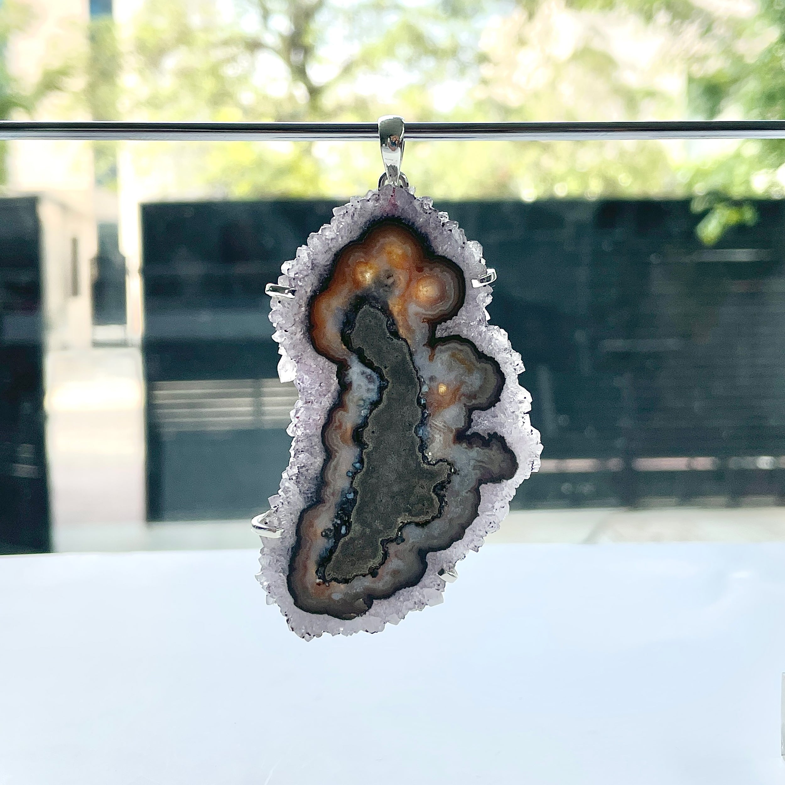 Amethyst Stalactite Pendant-(ASL-P-125.)