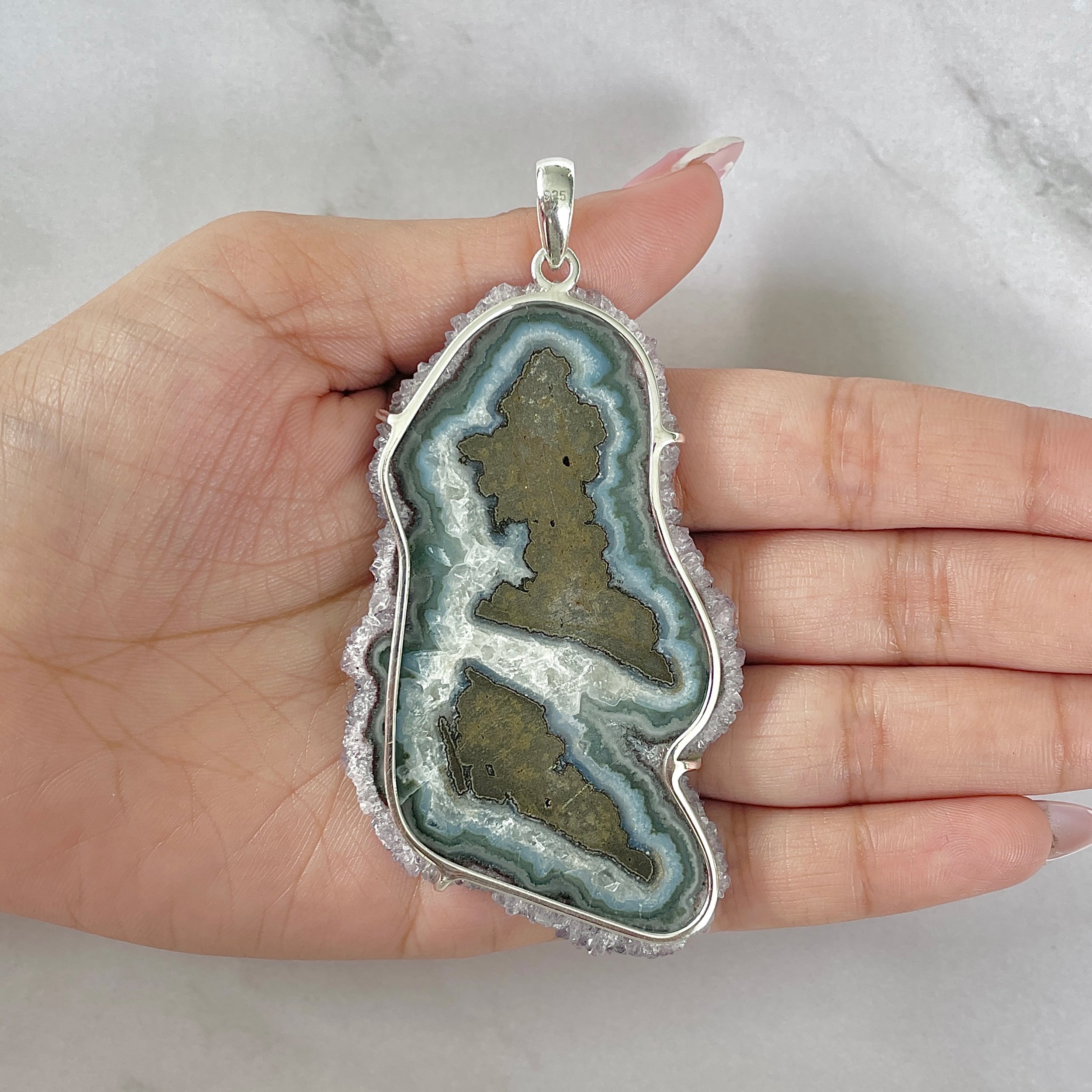 Amethyst Stalactite Pendant-(ASL-P-126.)