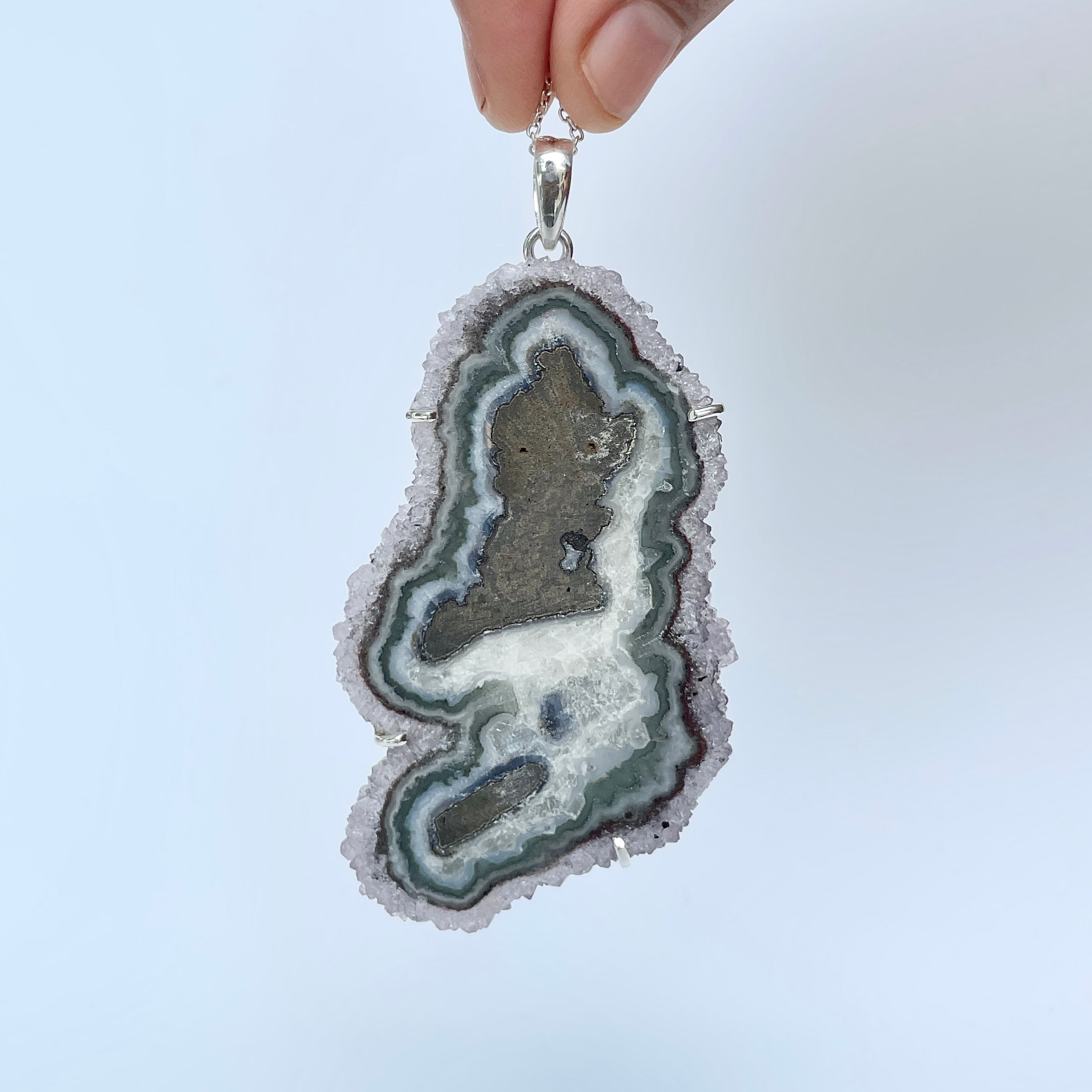 Amethyst Stalactite Pendant-(ASL-P-126.)