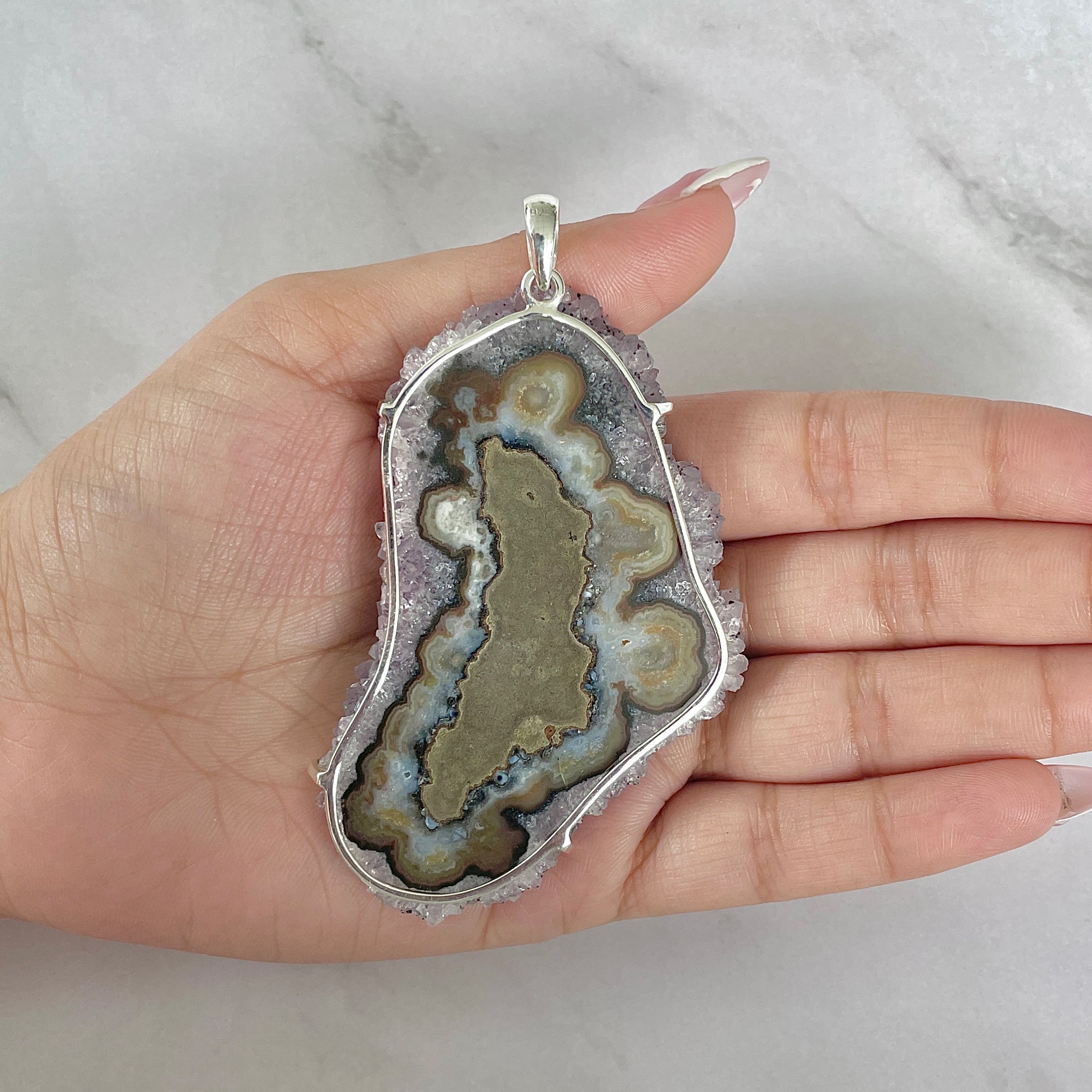 Amethyst Stalactite Pendant-(ASL-P-127.)