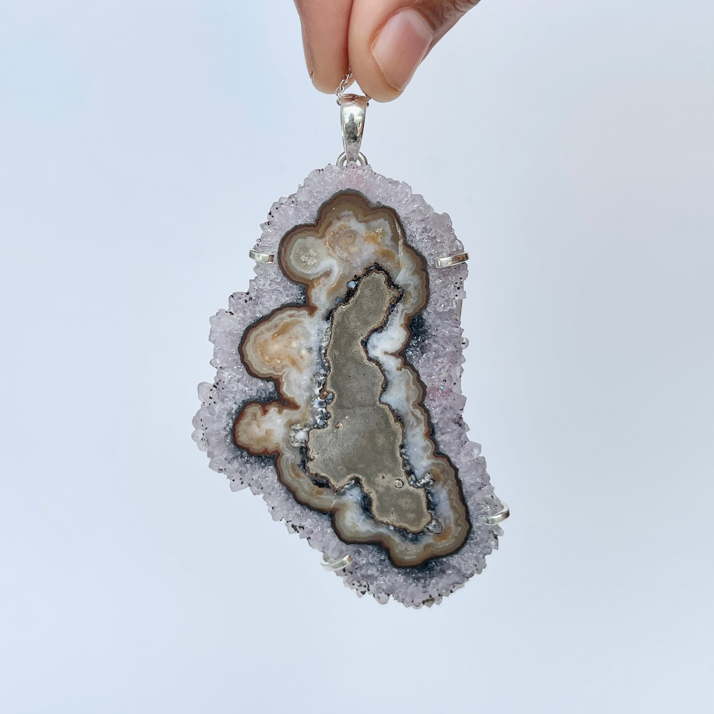Amethyst Stalactite Pendant-(ASL-P-127.)