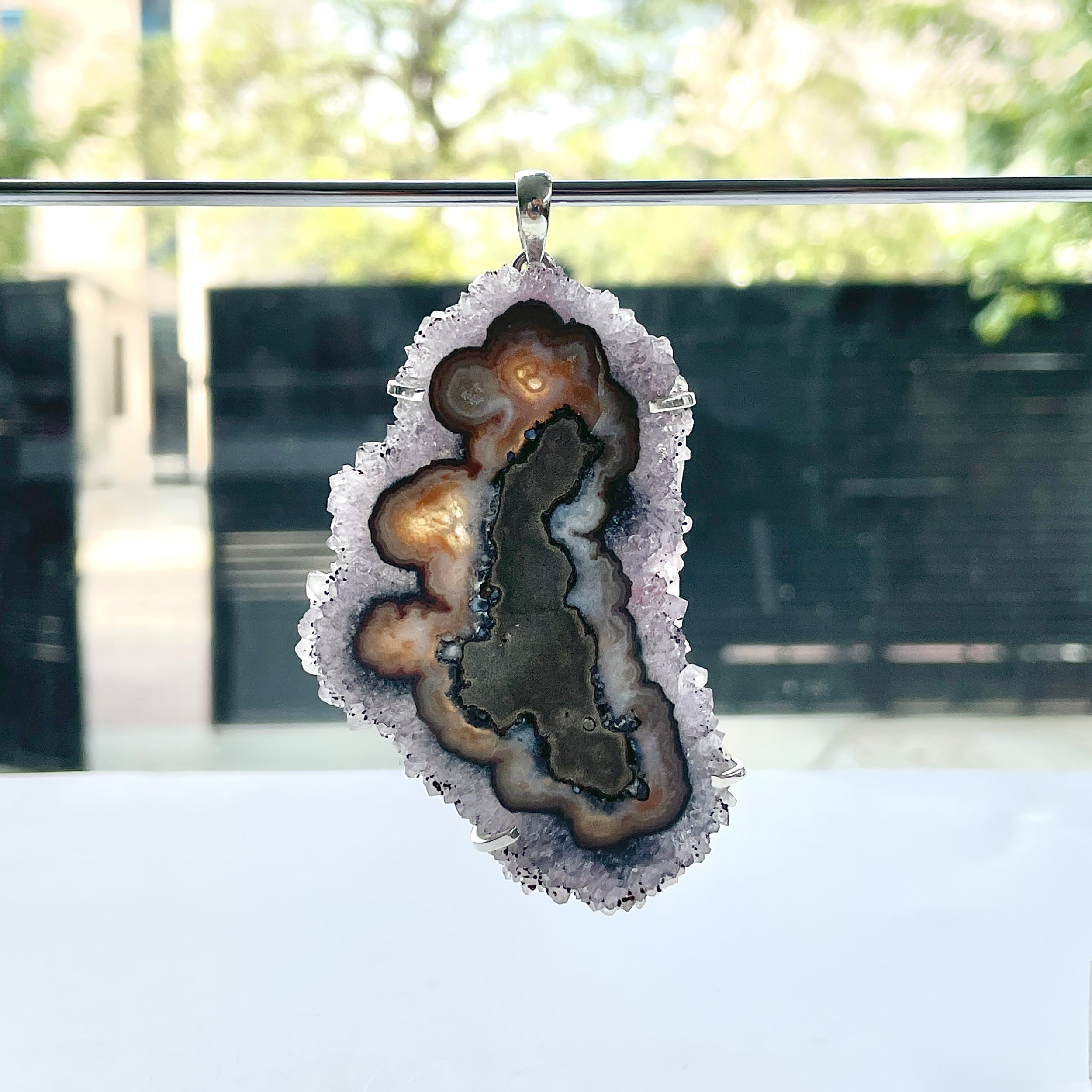 Amethyst Stalactite Pendant-(ASL-P-127.)