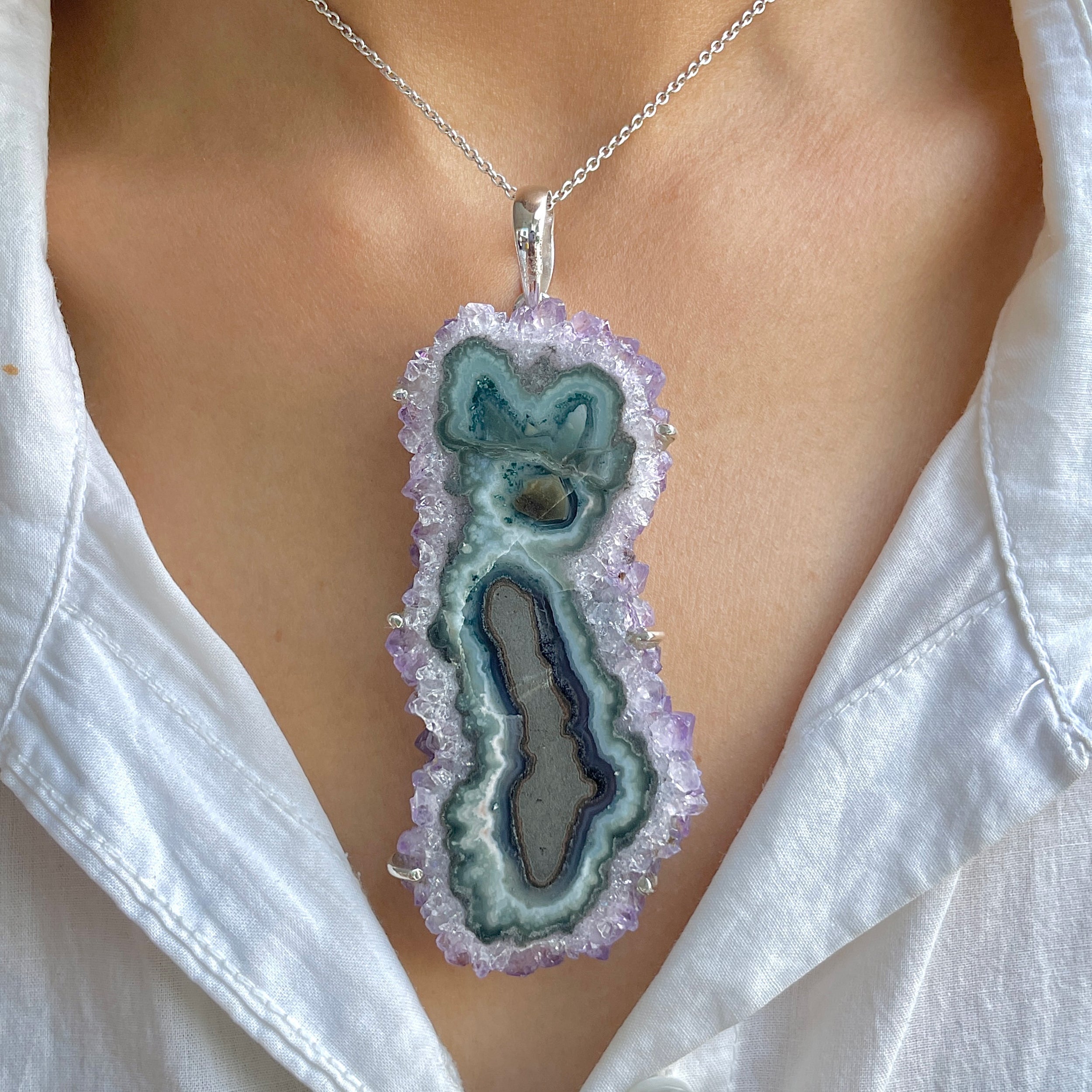 Amethyst Stalactite Pendant-(ASL-P-128.)