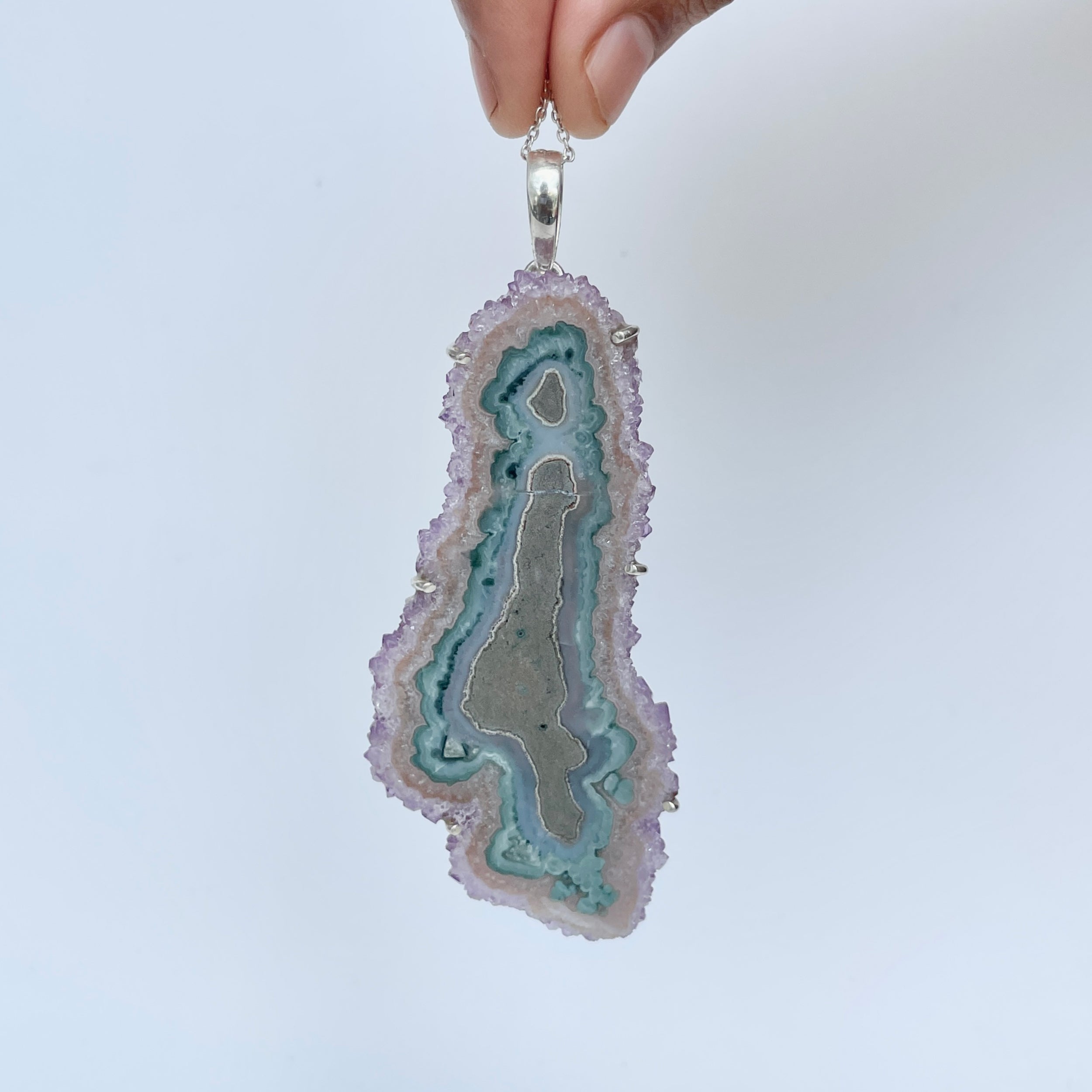 Amethyst Stalactite Pendant-(ASL-P-129.)