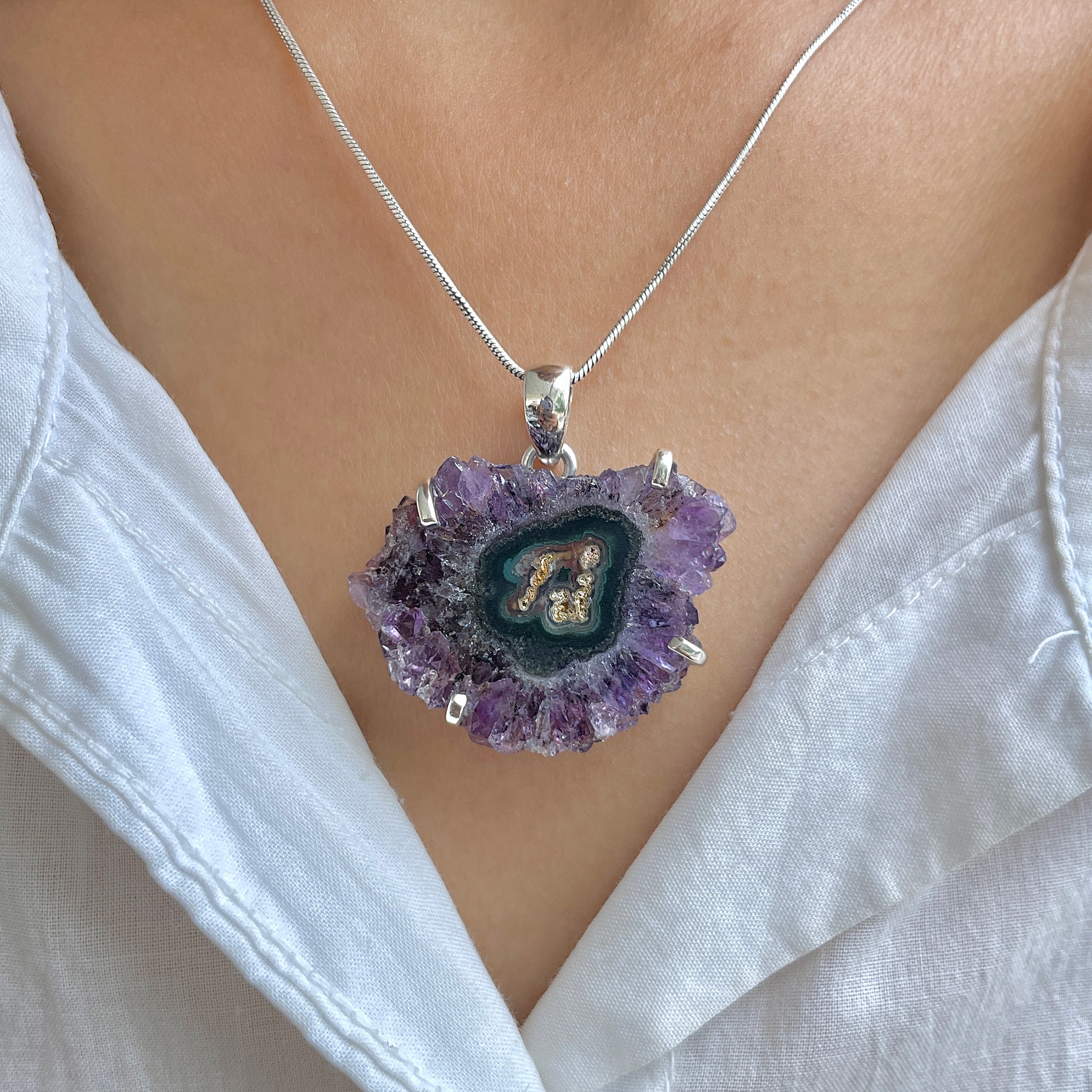 Amethyst Stalactite Pendant-(ASL-P-13.)