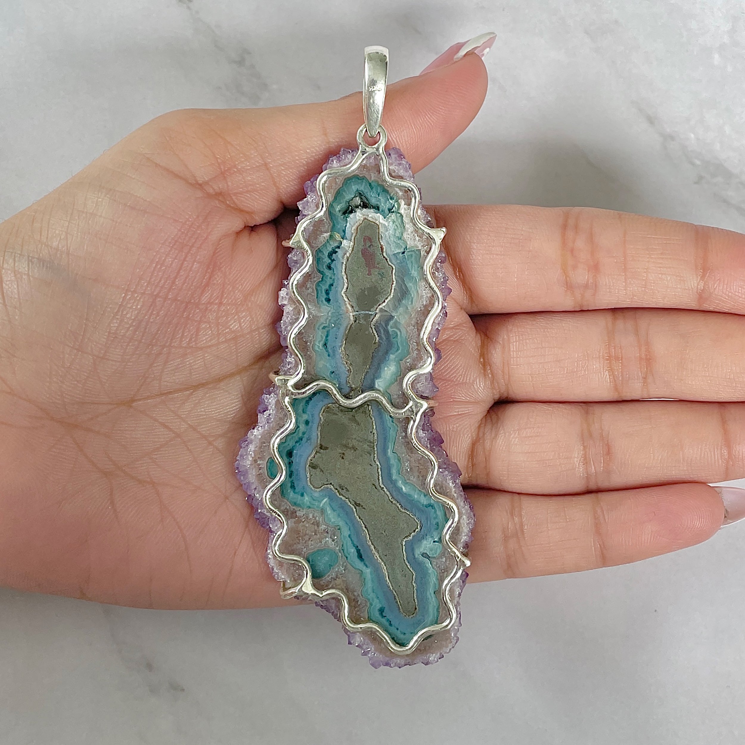 Amethyst Stalactite Pendant-(ASL-P-130.)