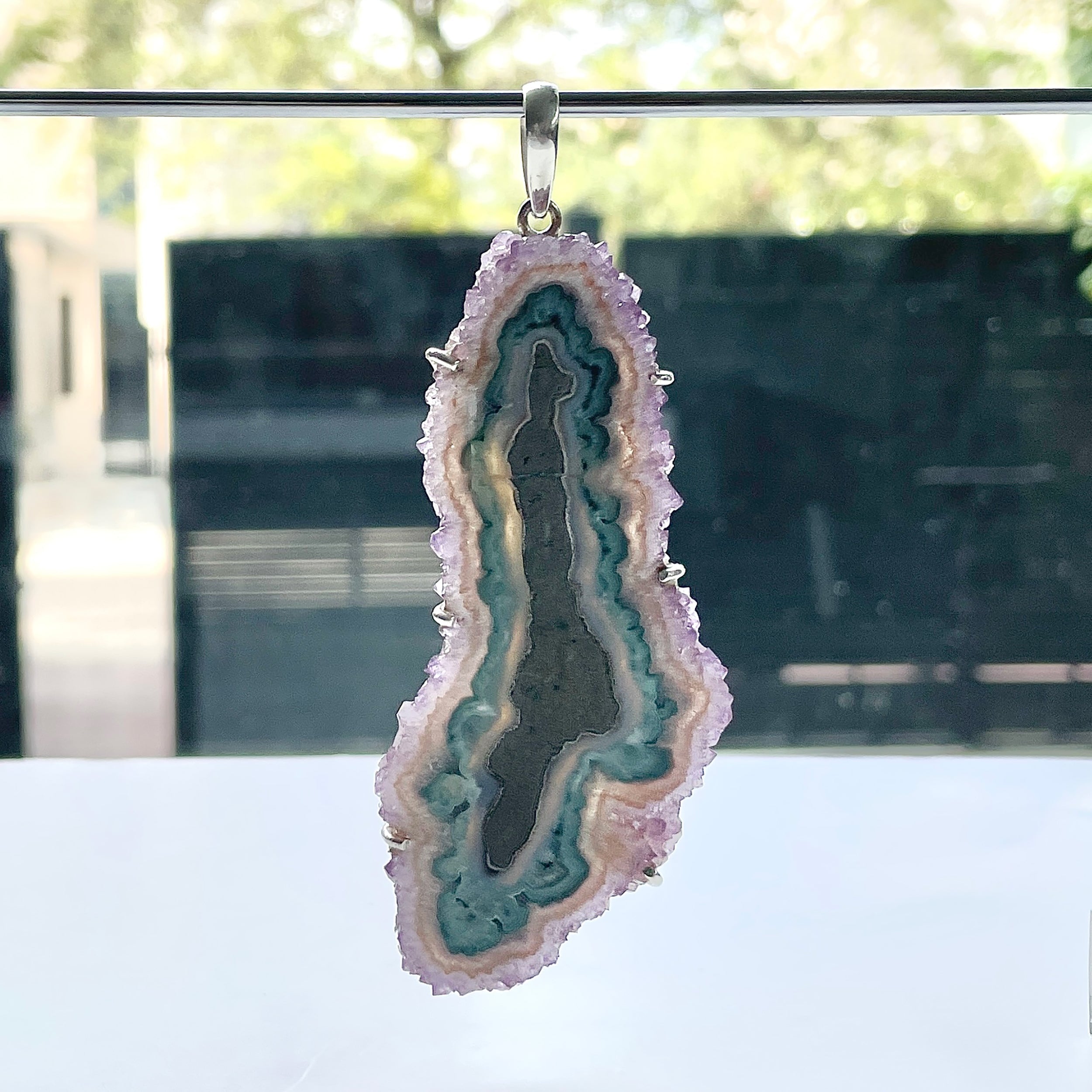 Amethyst Stalactite Pendant-(ASL-P-130.)
