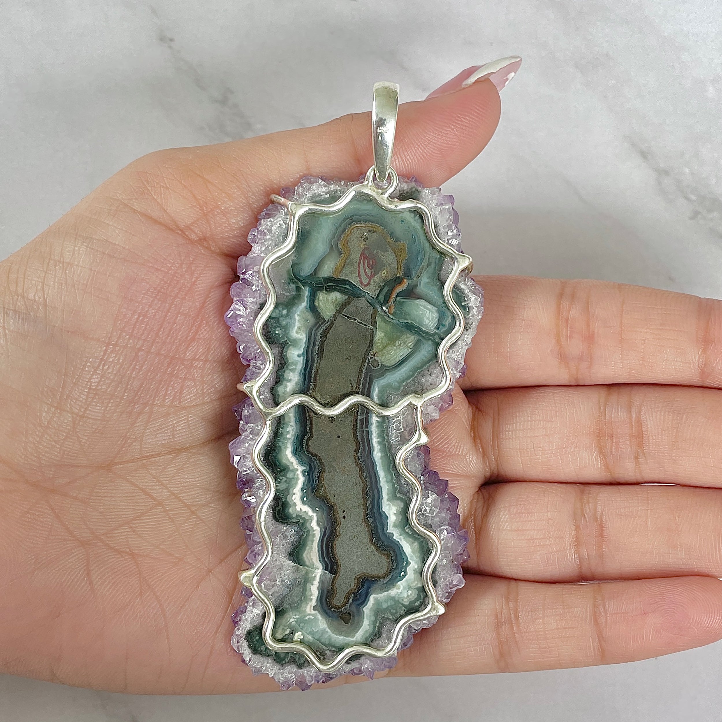 Amethyst Stalactite Pendant-(ASL-P-131.)