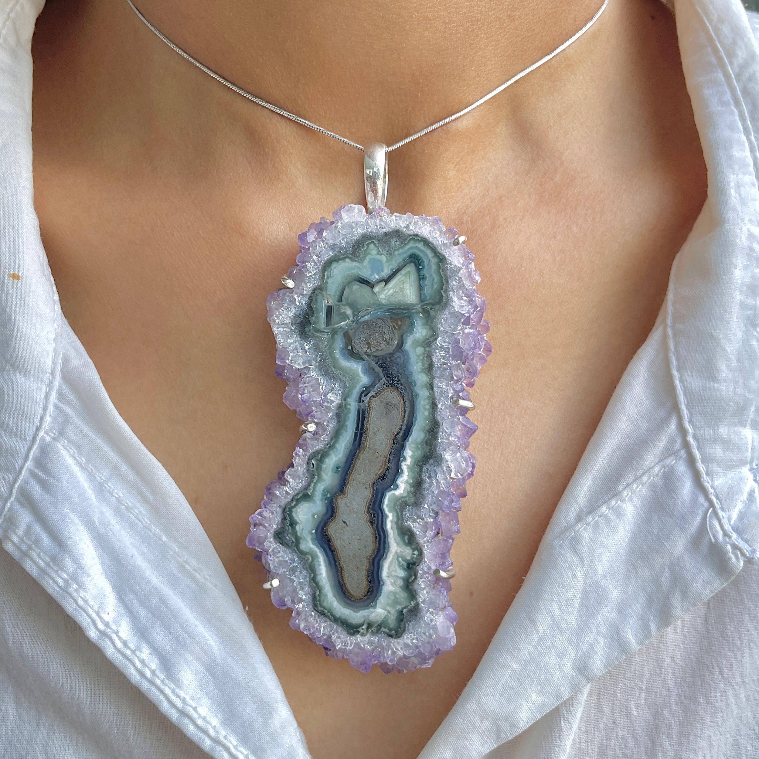 Amethyst Stalactite Pendant-(ASL-P-131.)