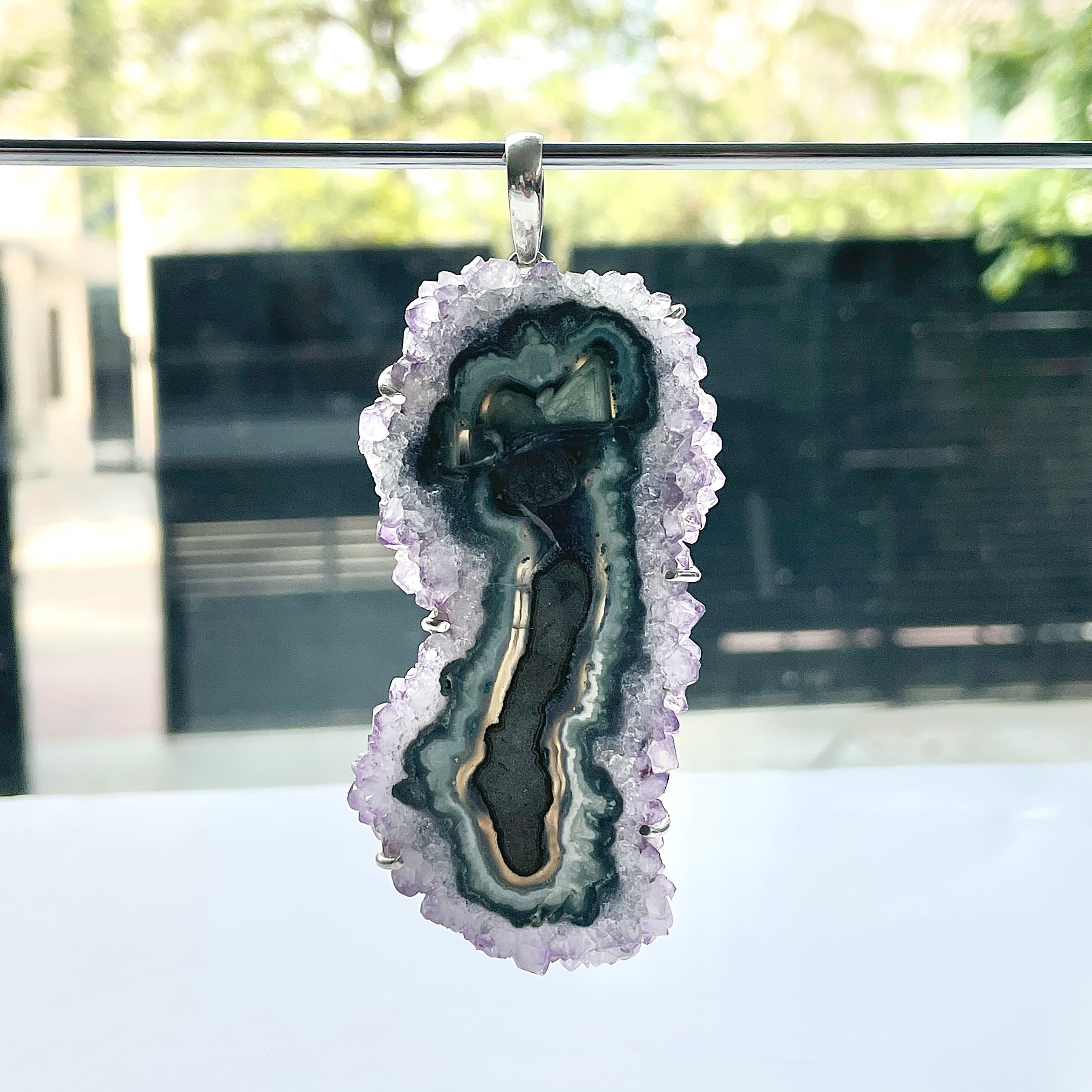 Amethyst Stalactite Pendant-(ASL-P-131.)