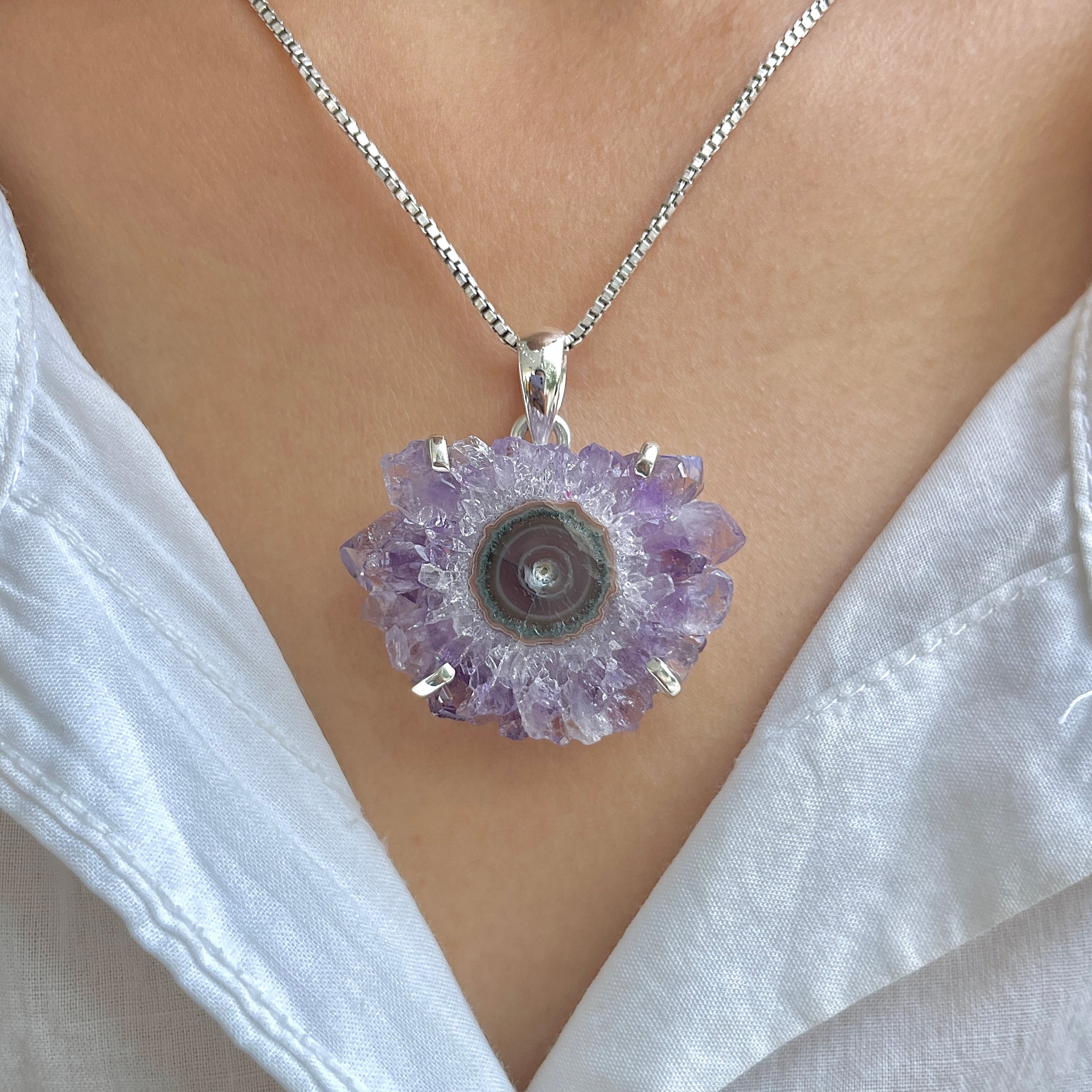 Amethyst Stalactite Pendant-(ASL-P-14.)