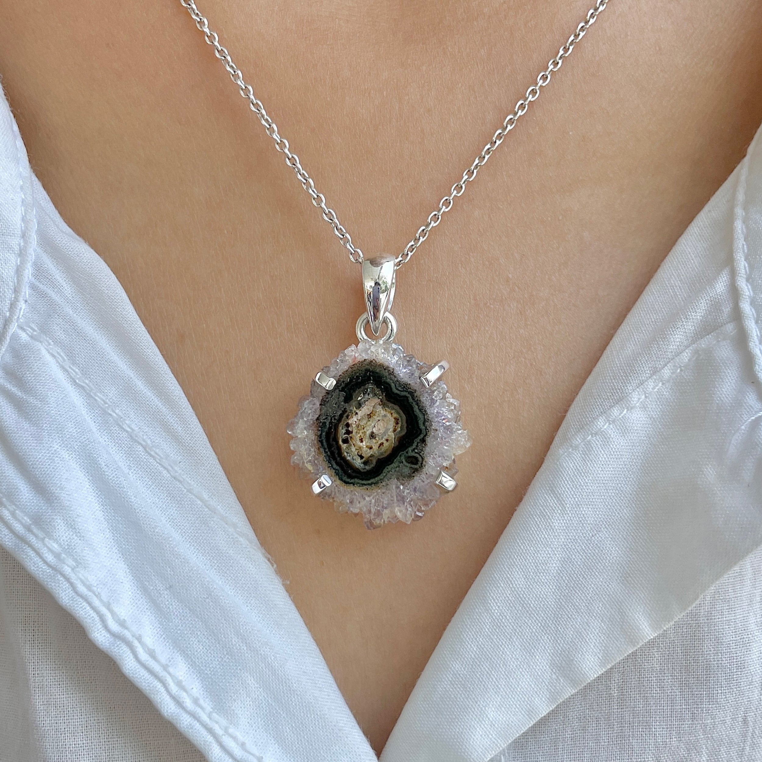 Amethyst Stalactite Pendant-(ASL-P-162.)