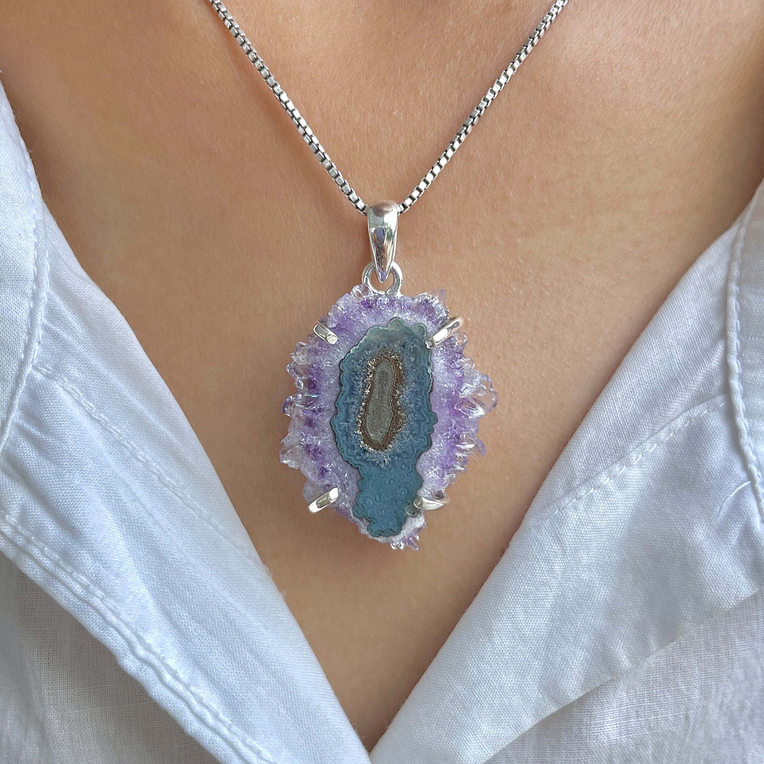 Amethyst Stalactite Pendant-(ASL-P-17.)