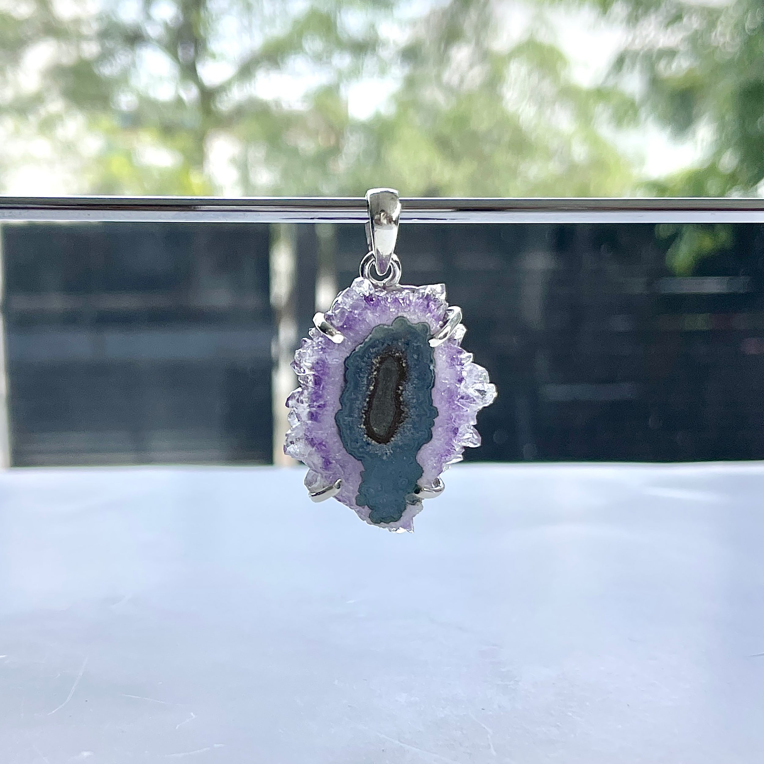 Amethyst Stalactite Pendant-(ASL-P-17.)