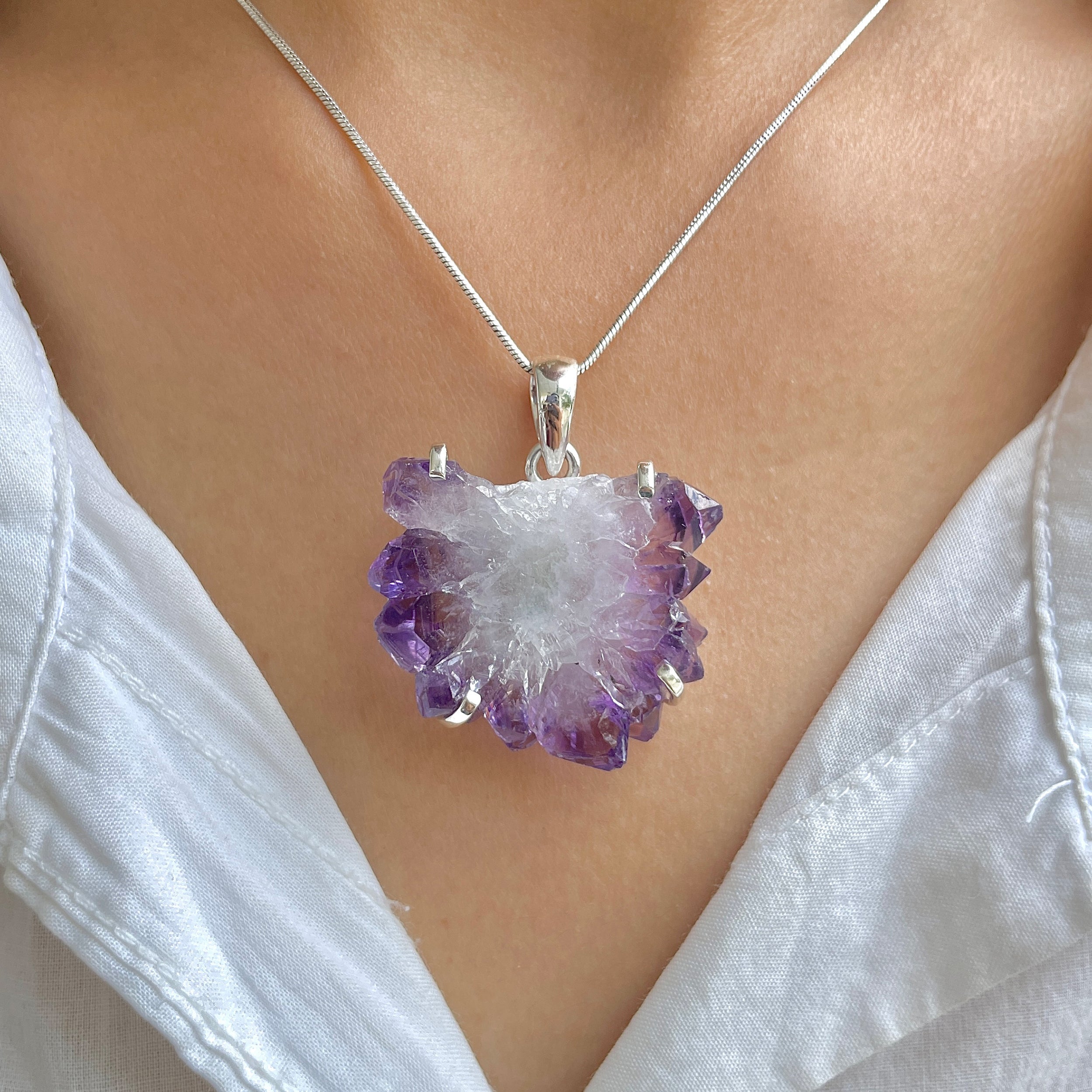 Amethyst Stalactite Pendant-(ASL-P-20.)