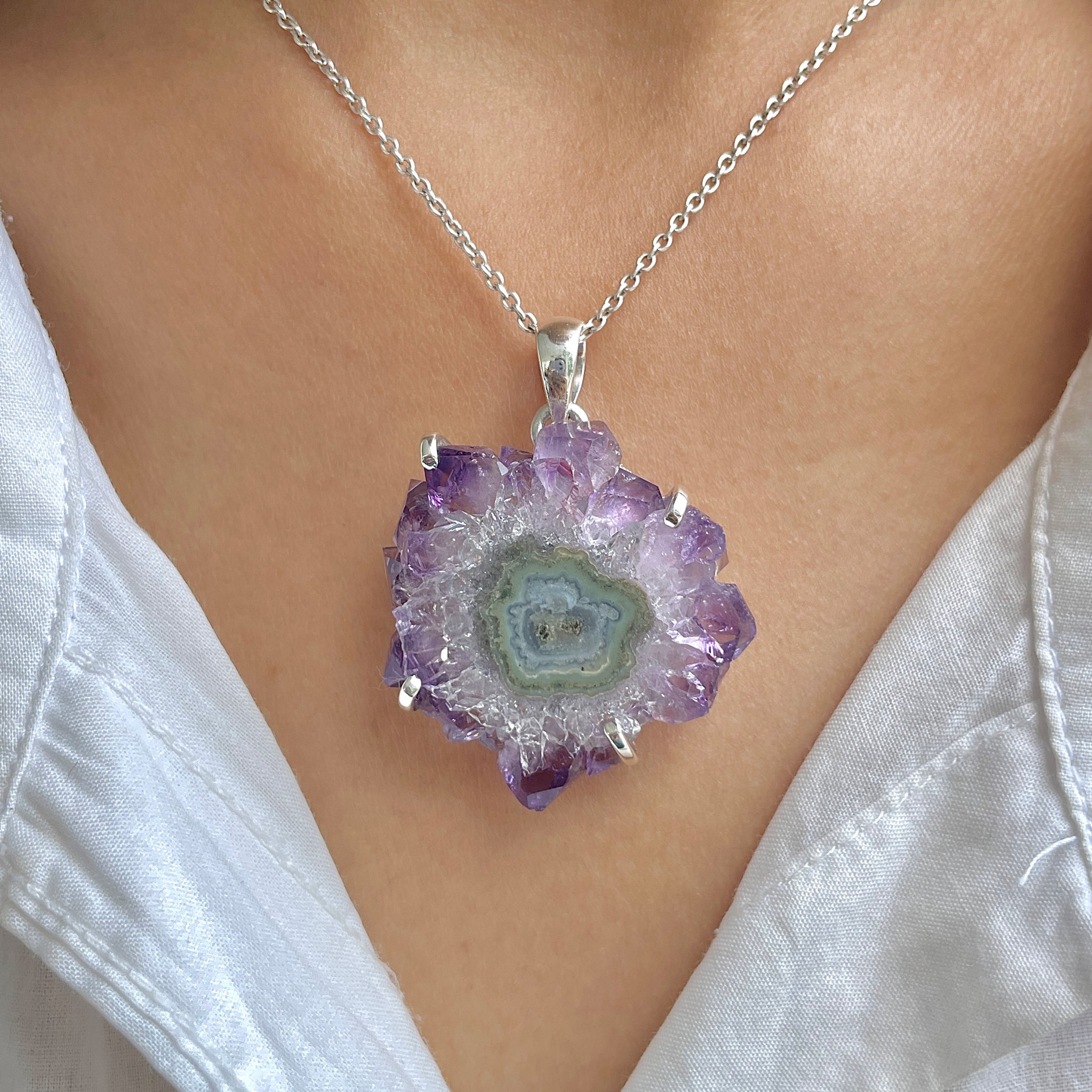 Amethyst Stalactite Pendant-(ASL-P-22.)