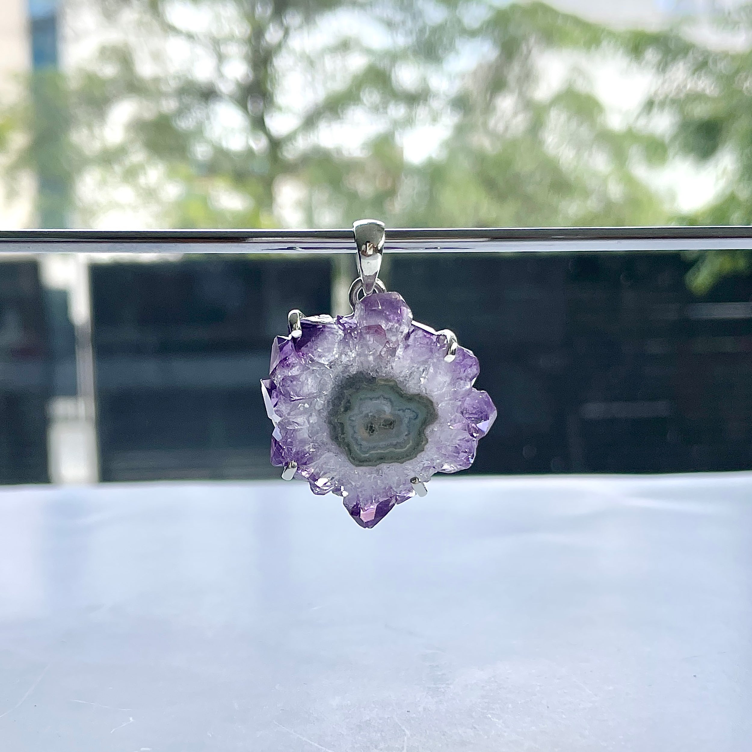 Amethyst Stalactite Pendant-(ASL-P-22.)