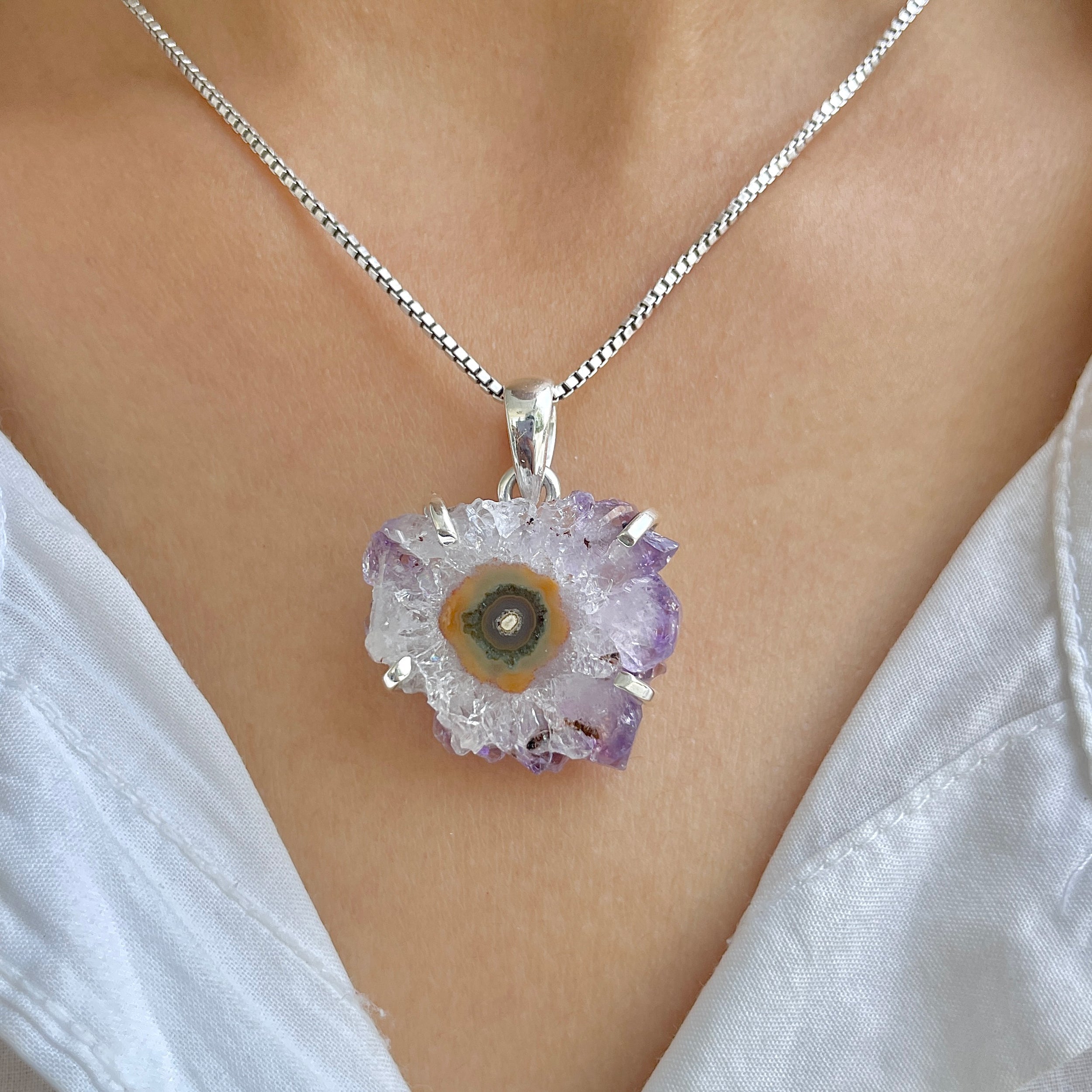 Amethyst Stalactite Pendant-(ASL-P-224.)