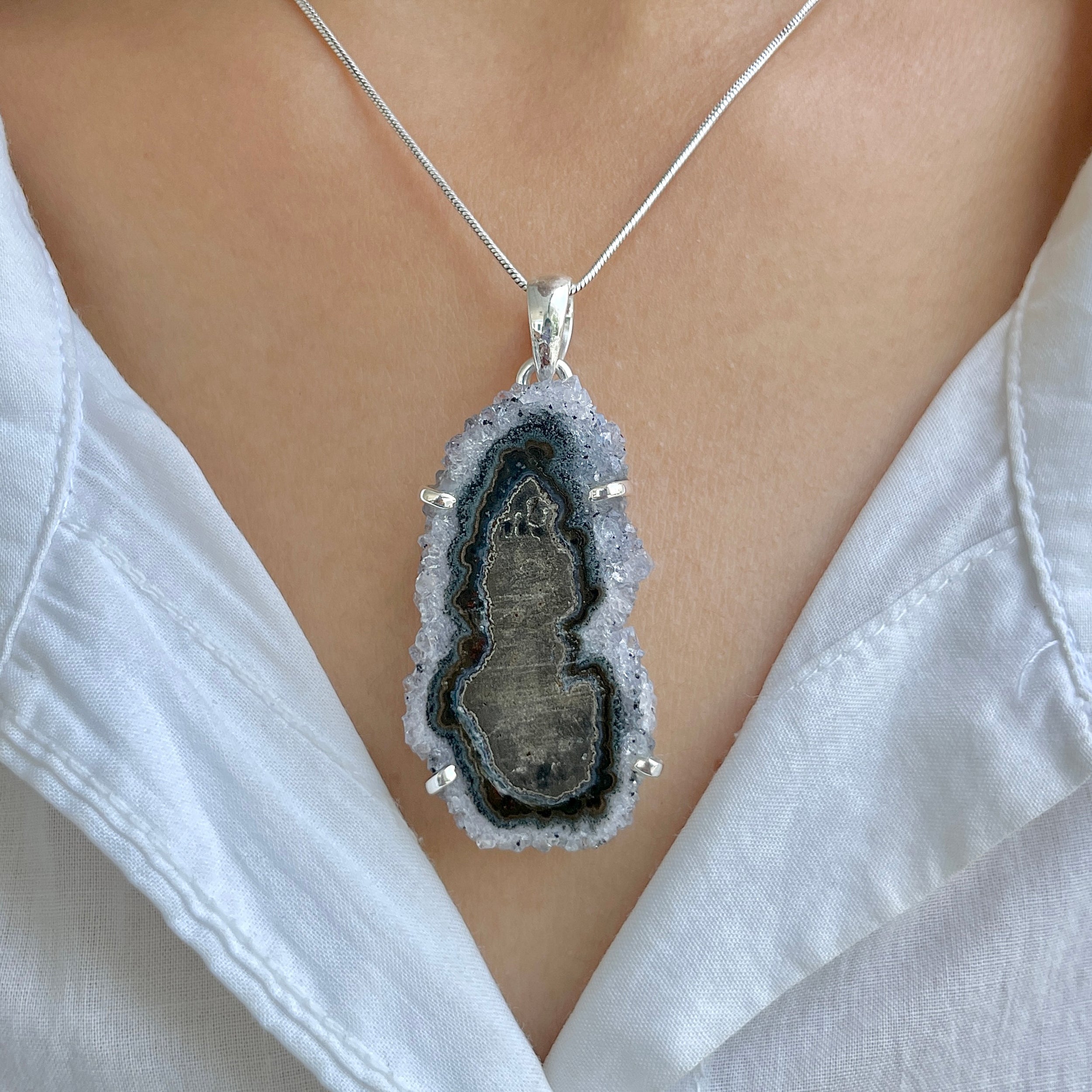 Amethyst Stalactite Pendant-(ASL-P-225.)