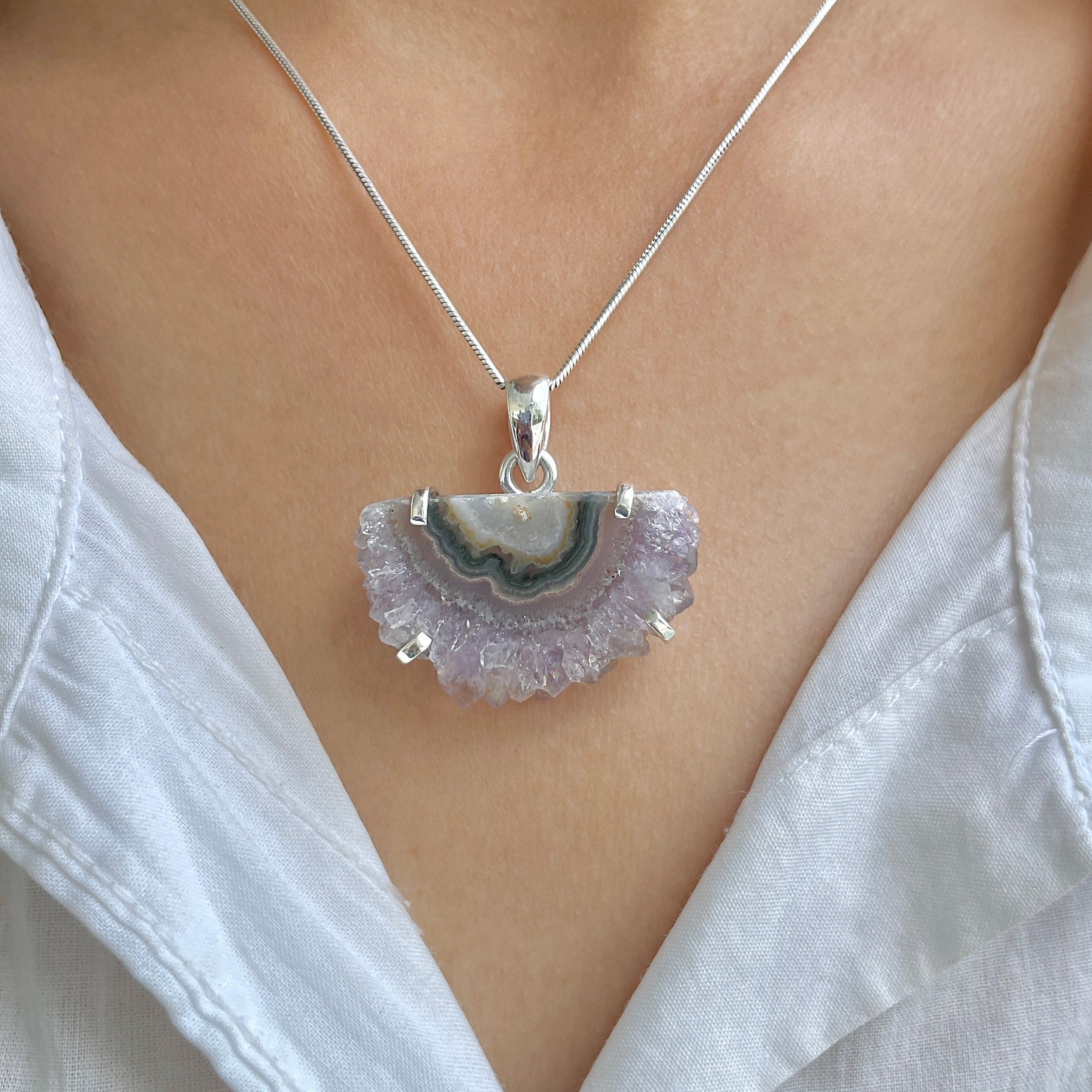 Amethyst Stalactite Pendant-(ASL-P-228.)