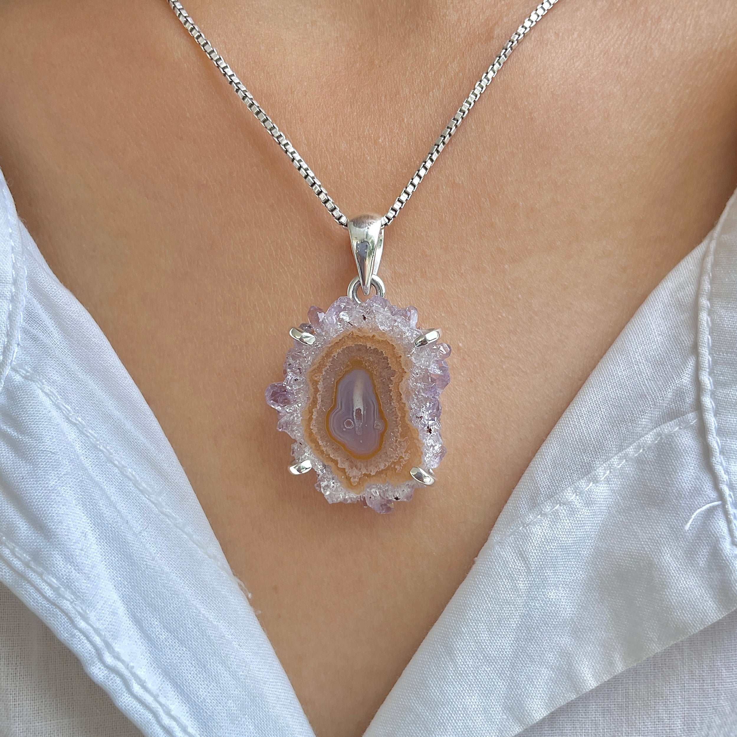 Amethyst Stalactite Pendant-(ASL-P-23.)