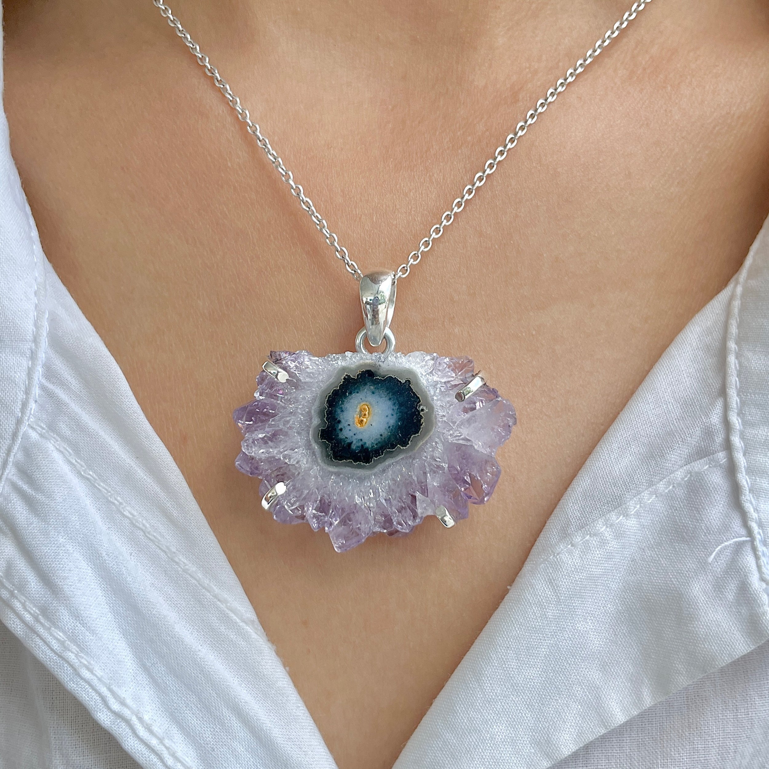 Amethyst Stalactite Pendant-(ASL-P-231.)