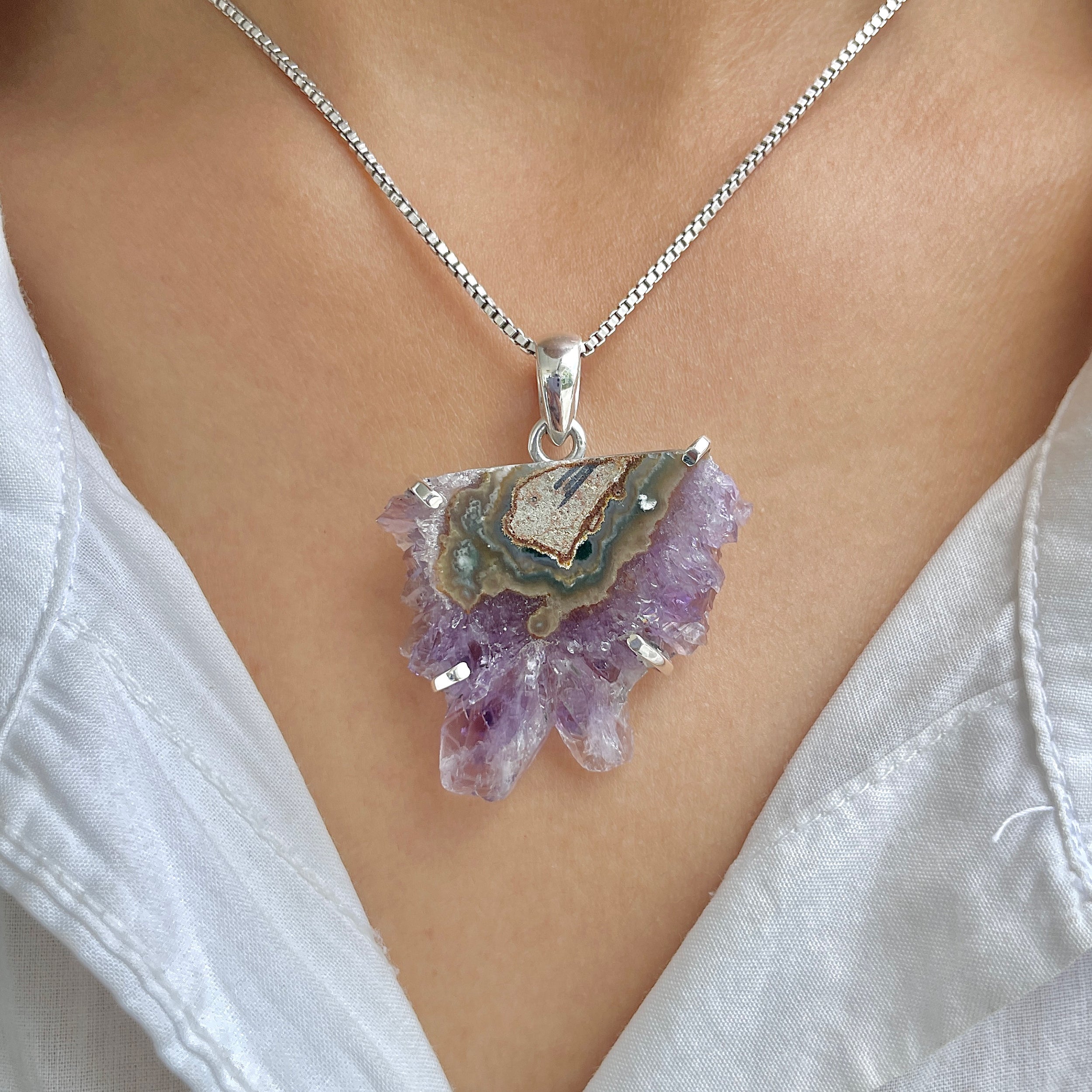 Amethyst Stalactite Pendant-(ASL-P-232.)