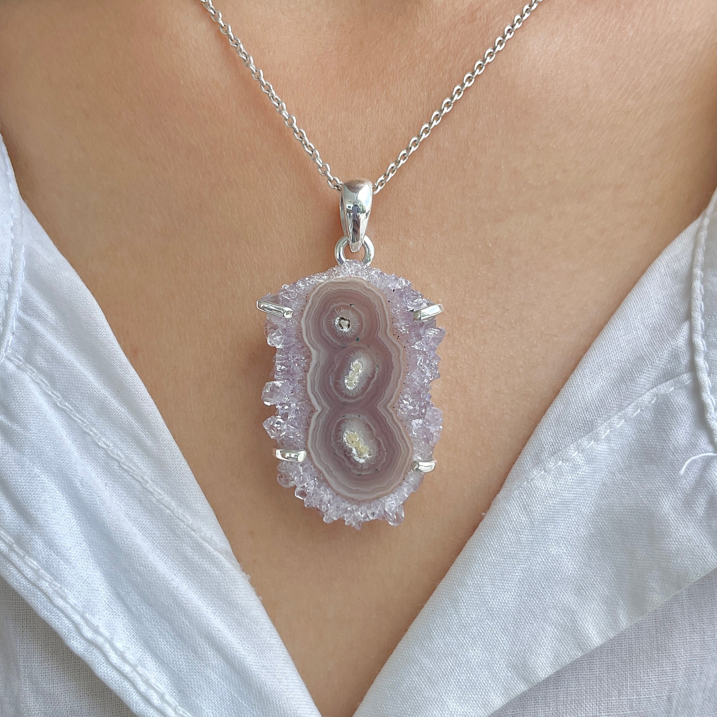 Amethyst Stalactite Pendant-(ASL-P-234.)