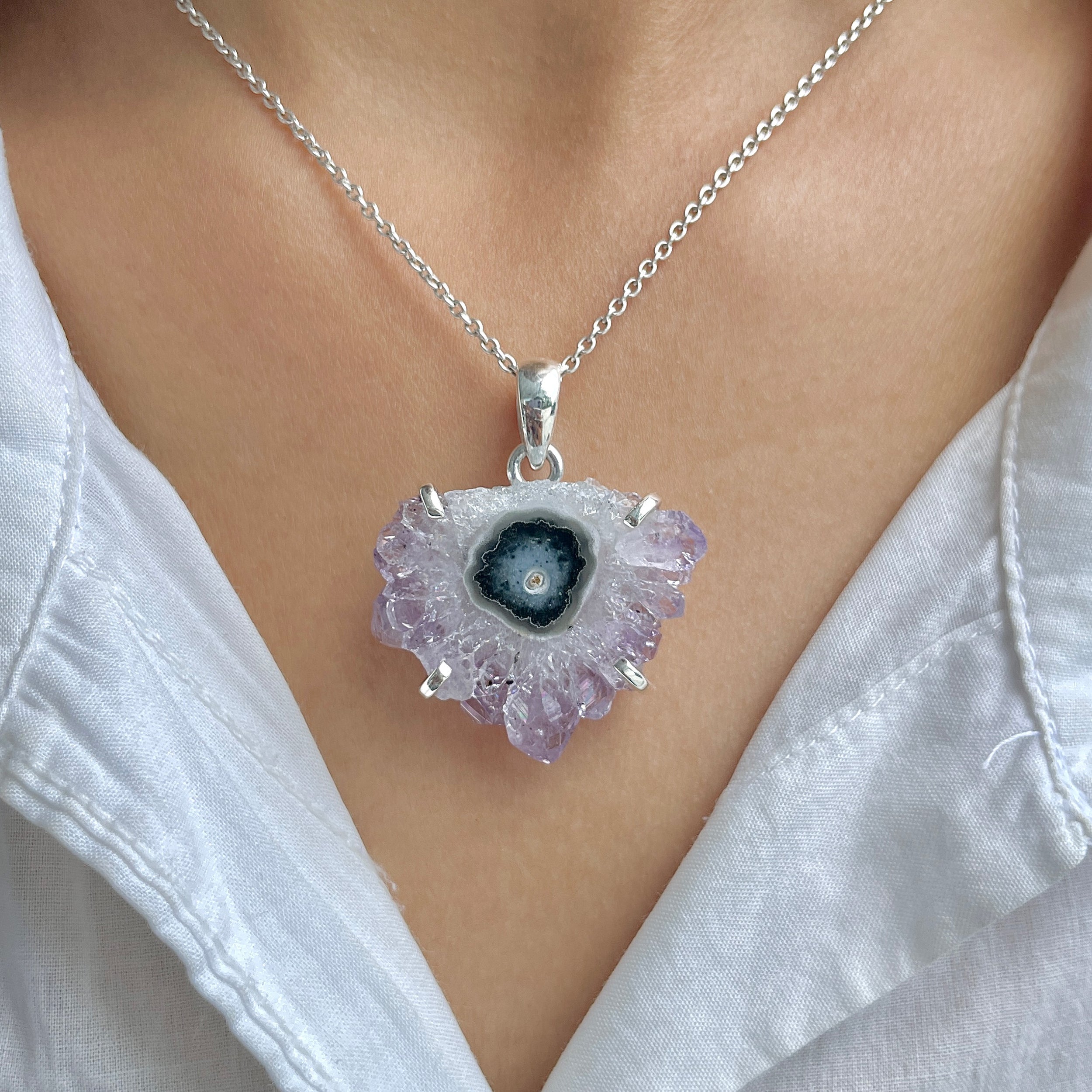 Amethyst Stalactite Pendant-(ASL-P-239.)