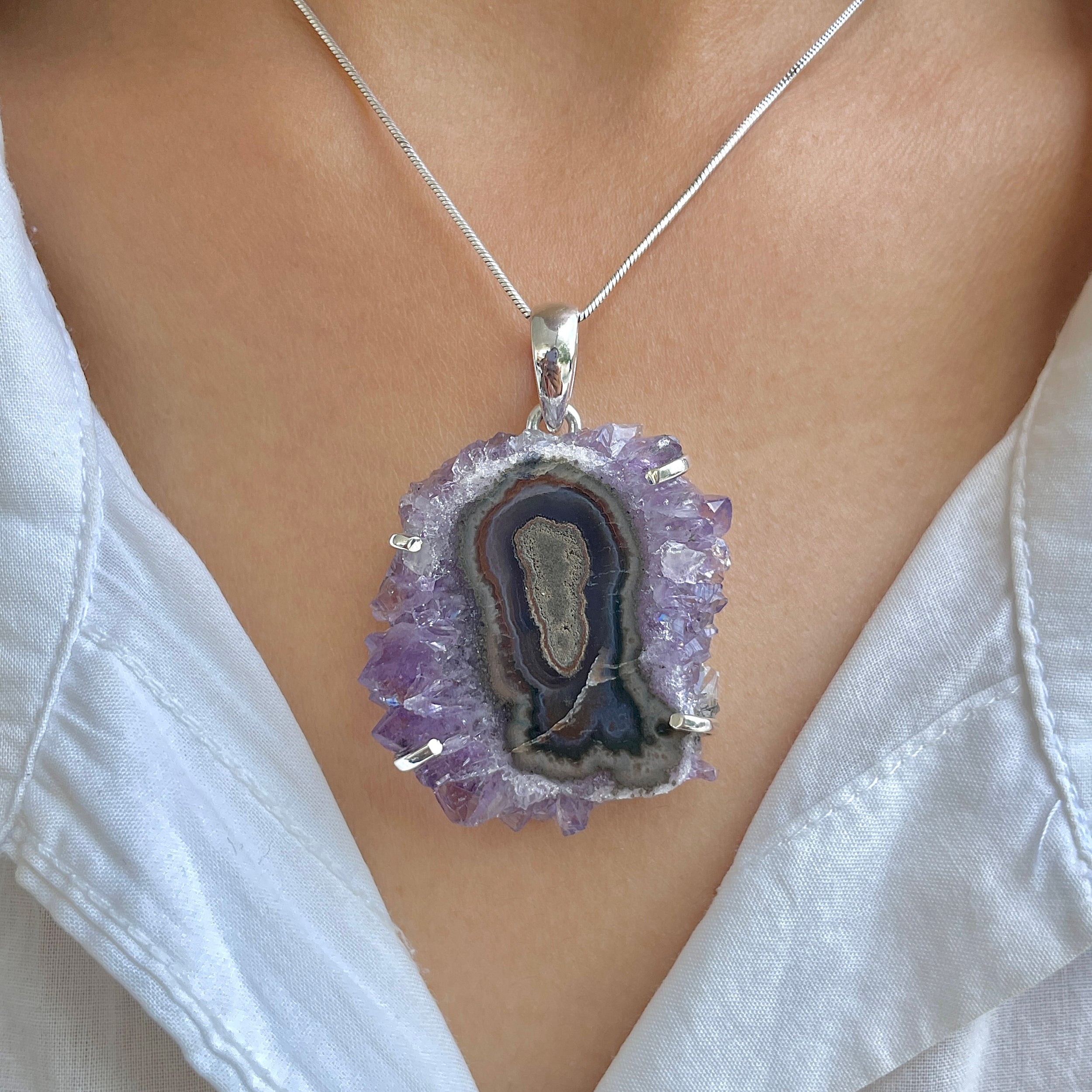 Amethyst Stalactite Pendant-(ASL-P-24.)