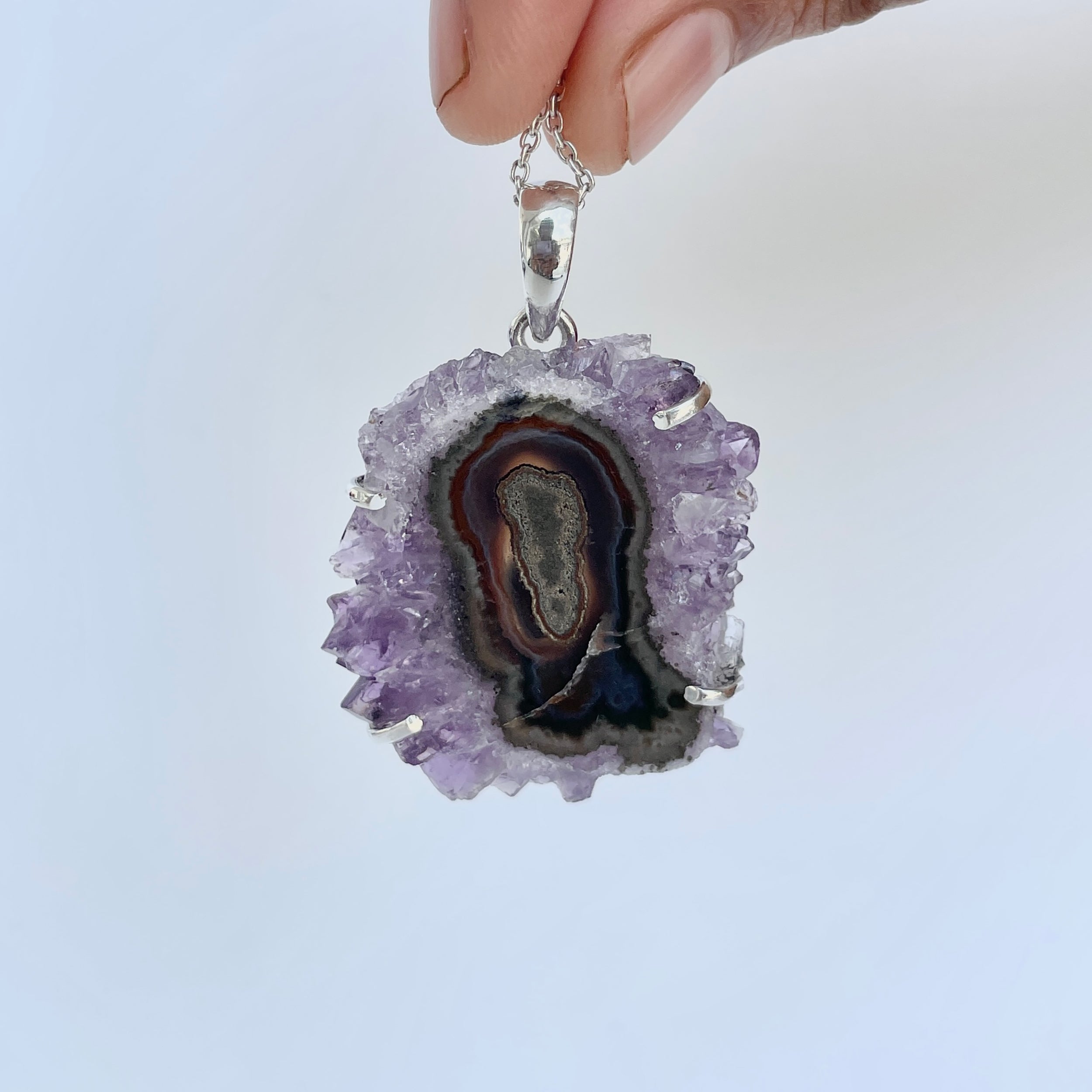 Amethyst Stalactite Pendant-(ASL-P-24.)