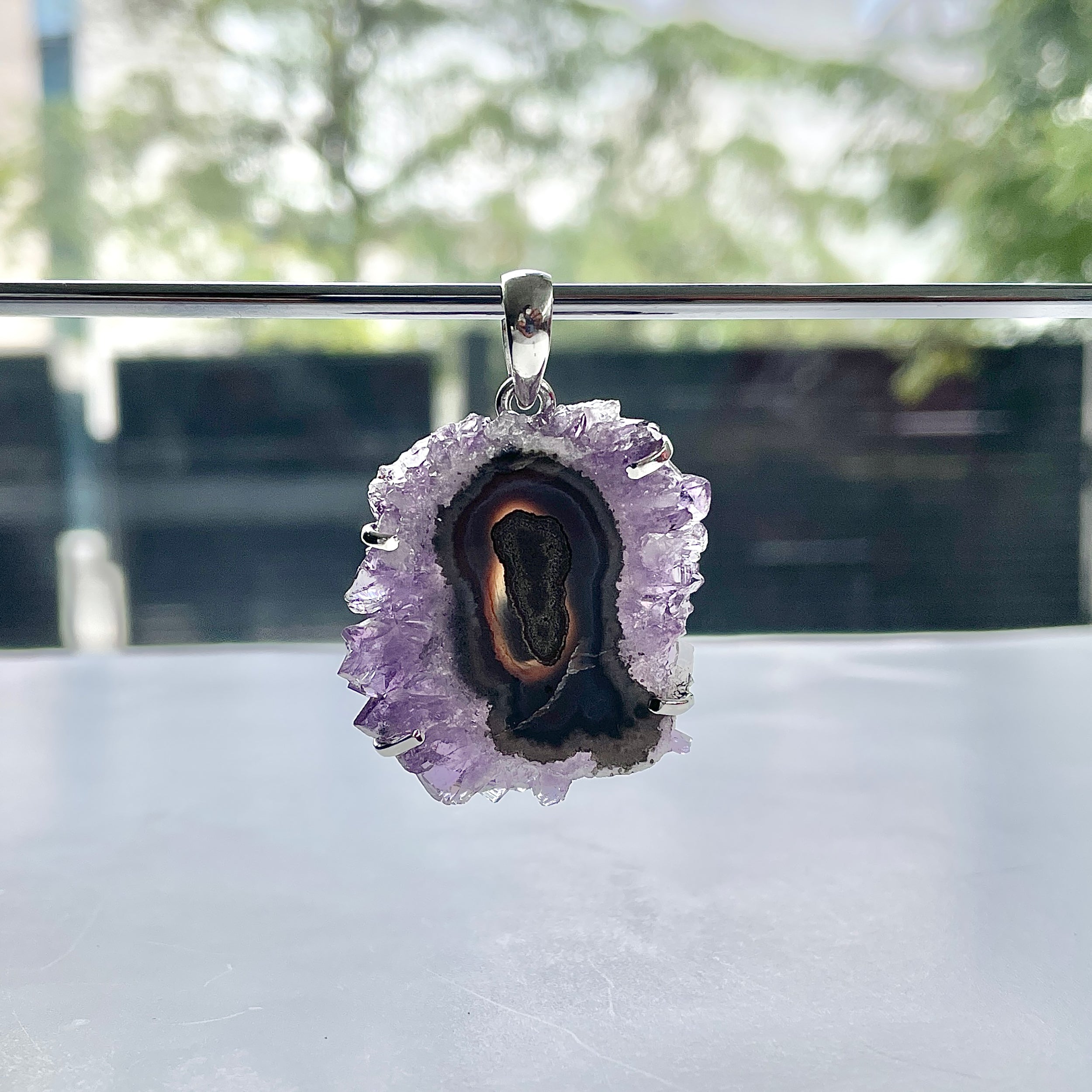 Amethyst Stalactite Pendant-(ASL-P-24.)