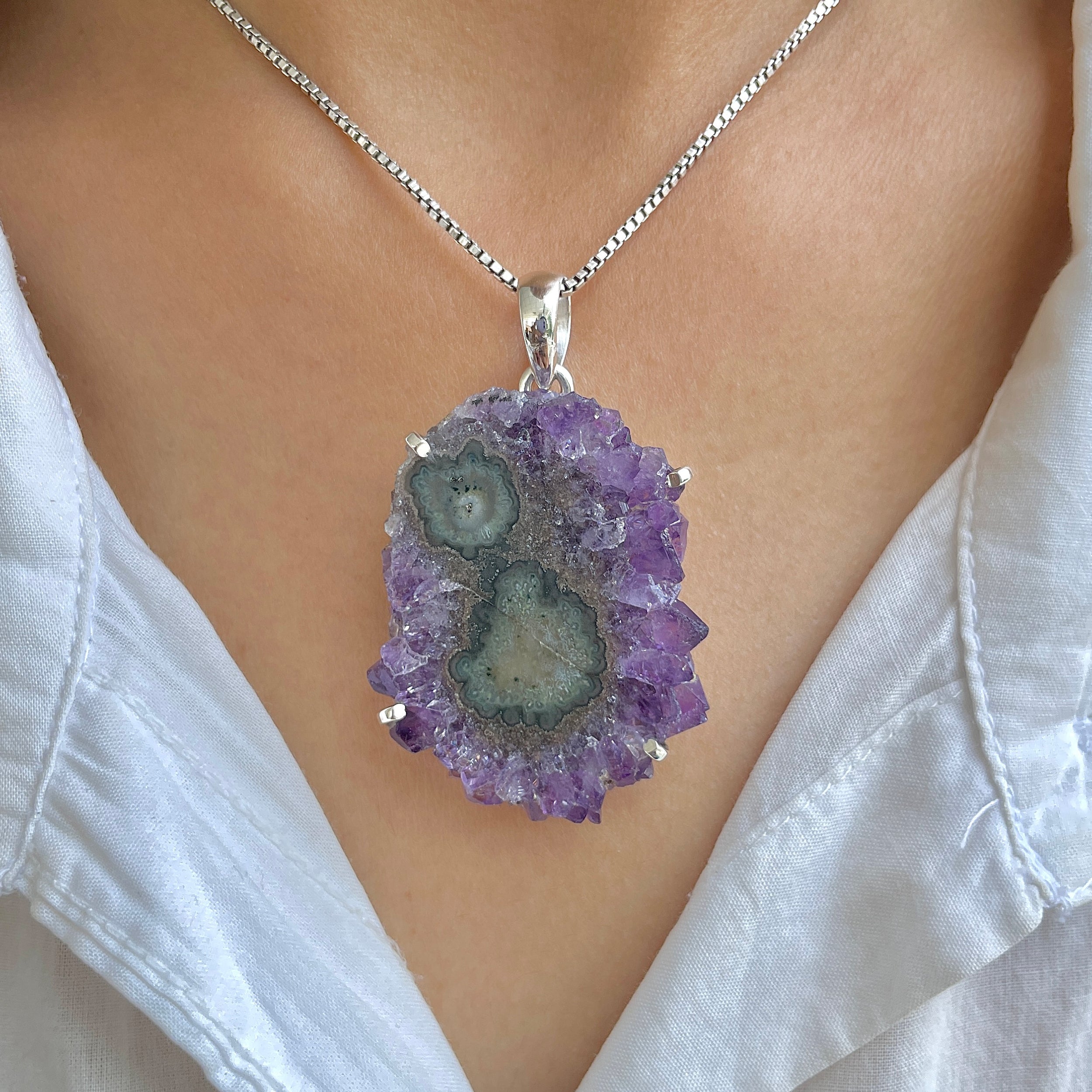 Amethyst Stalactite Pendant-(ASL-P-25.)