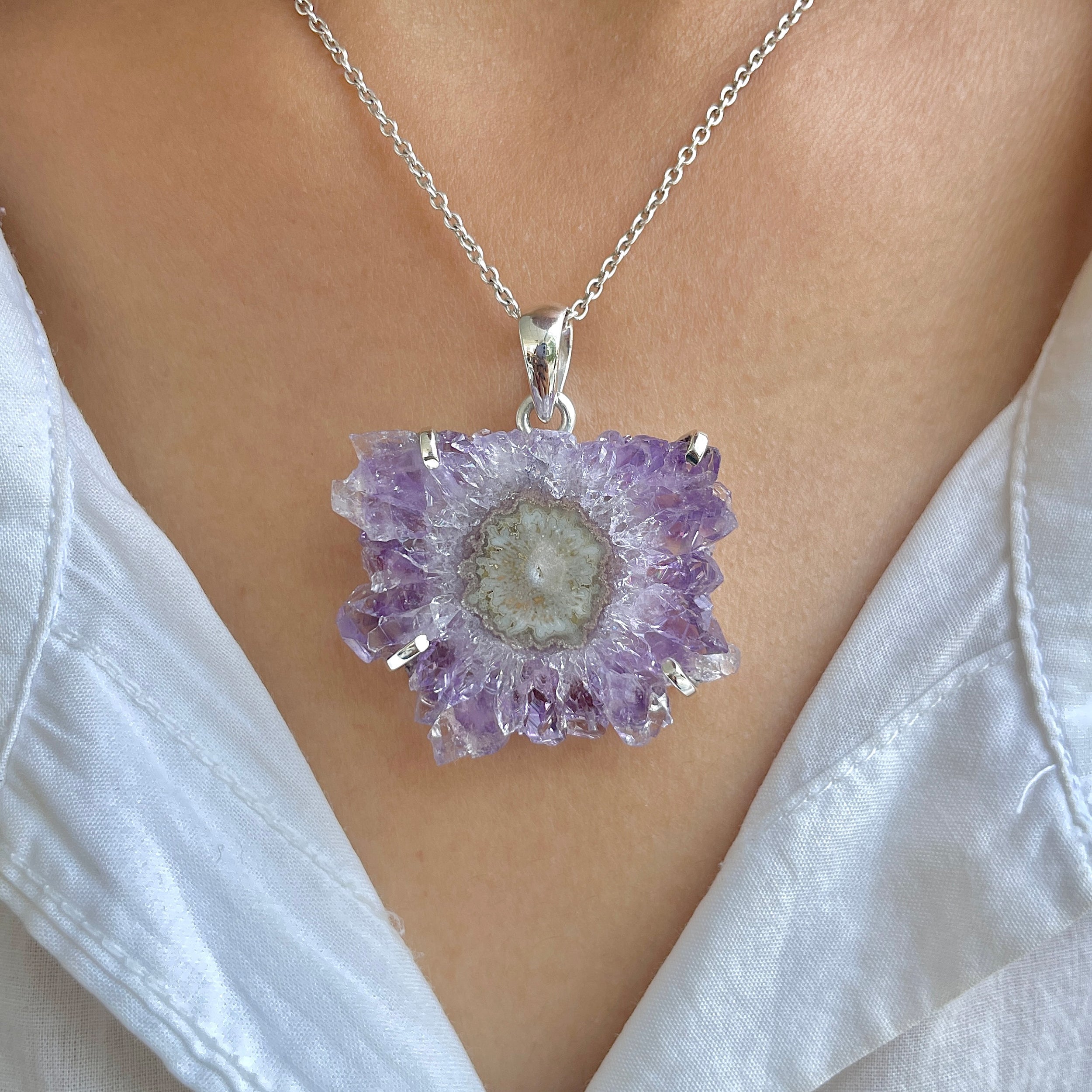 Amethyst Stalactite Pendant-(ASL-P-26.)