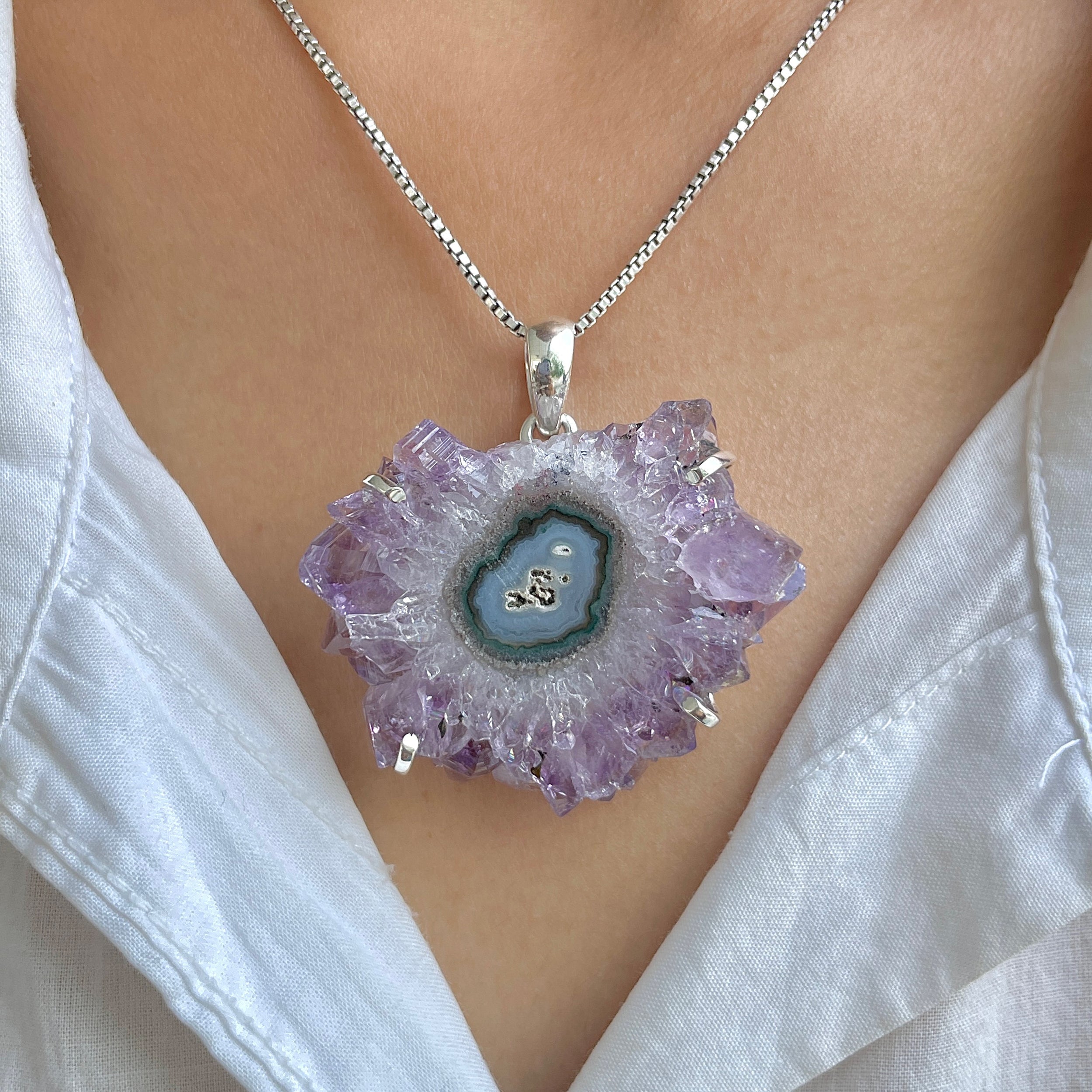 Amethyst Stalactite Pendant-(ASL-P-27.)