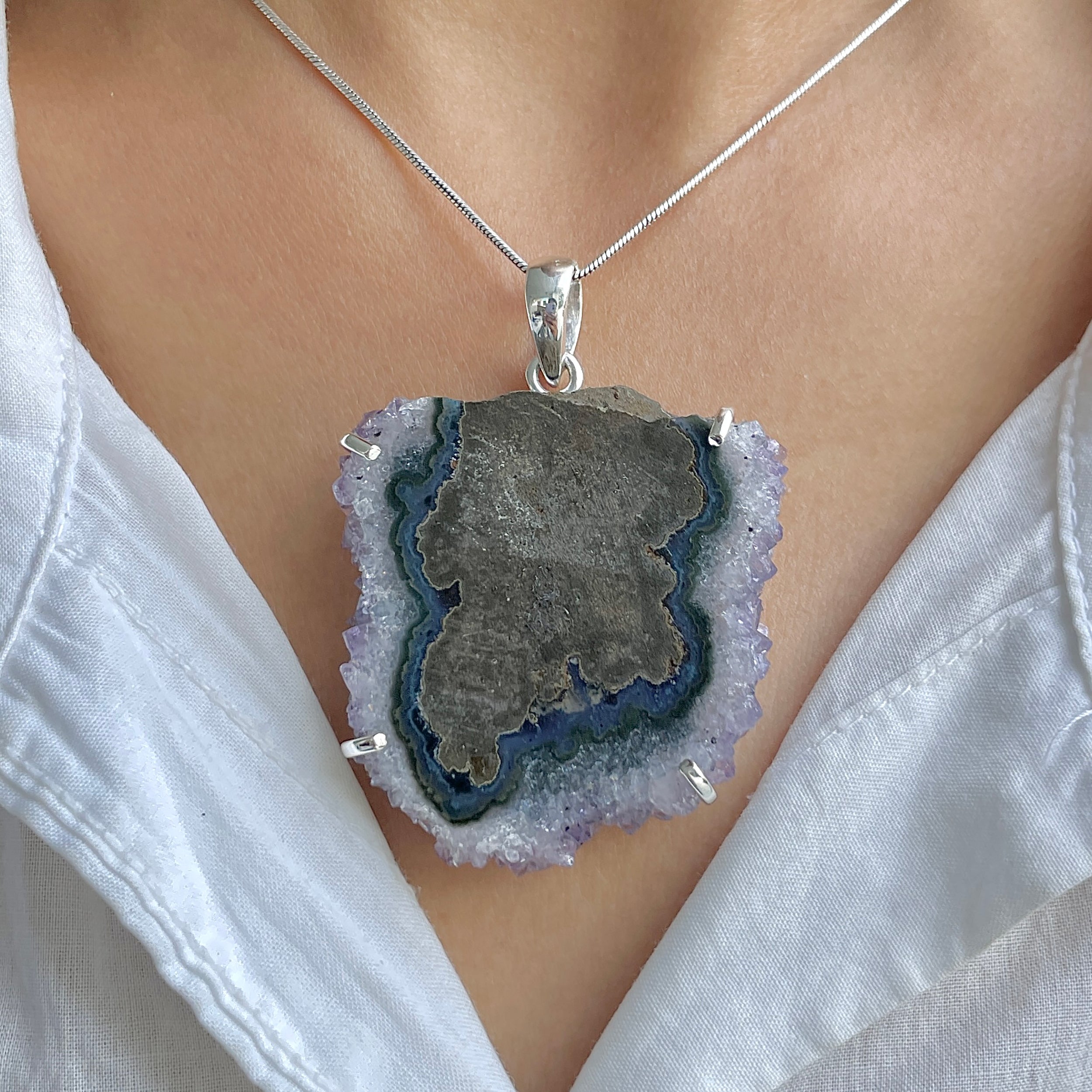 Amethyst Stalactite Pendant-(ASL-P-271.)