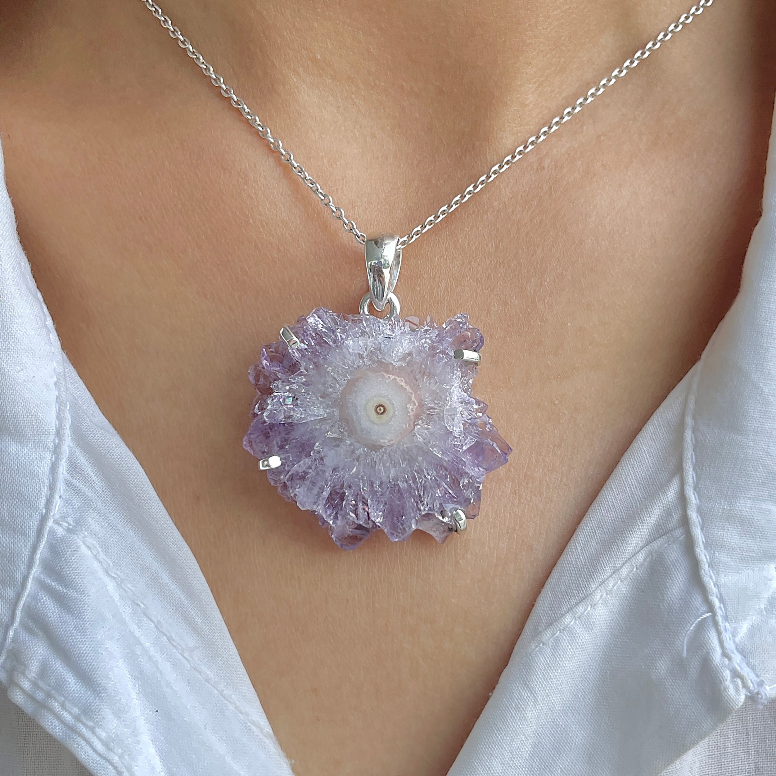 Amethyst Stalactite Pendant-(ASL-P-272.)