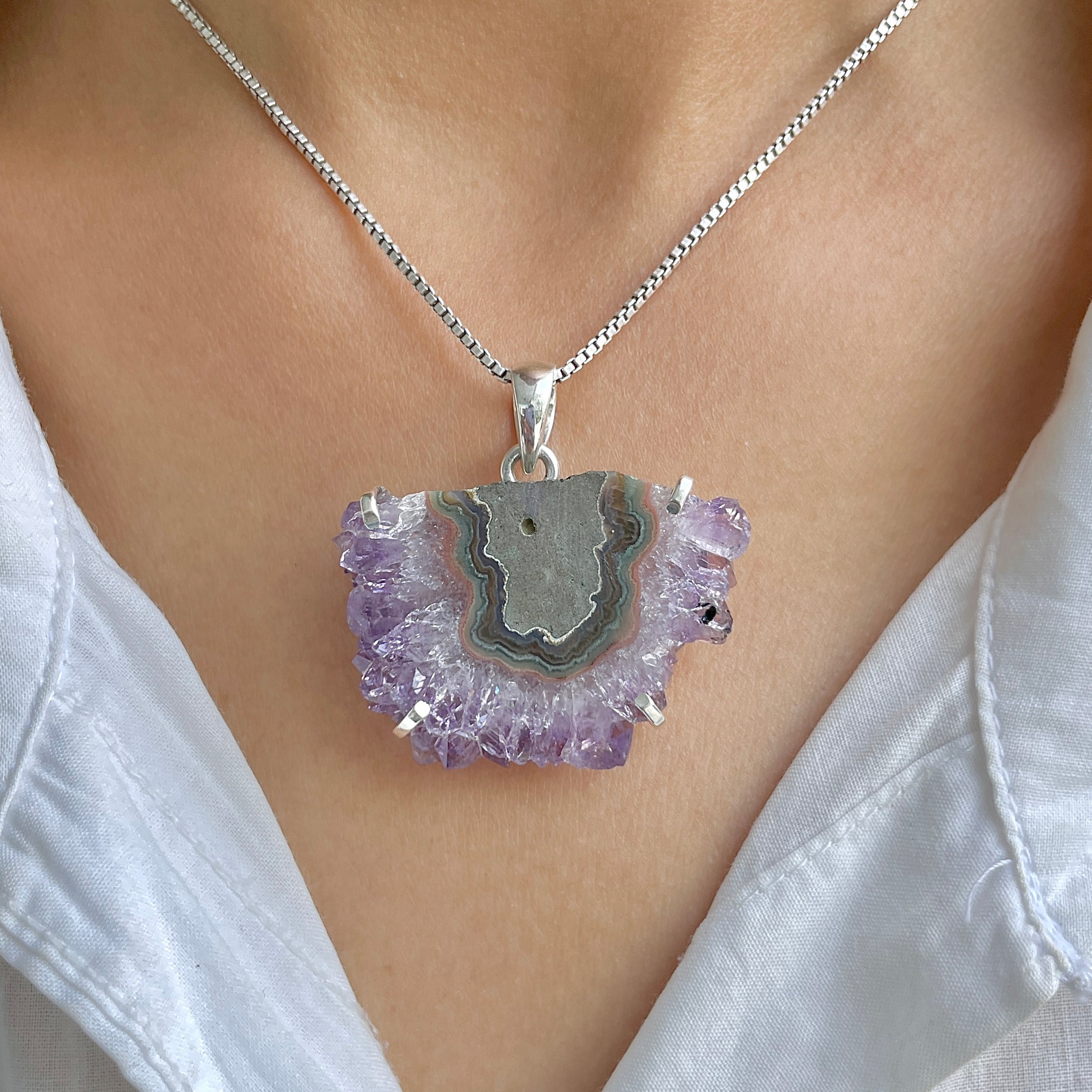 Amethyst Stalactite Pendant-(ASL-P-273.)