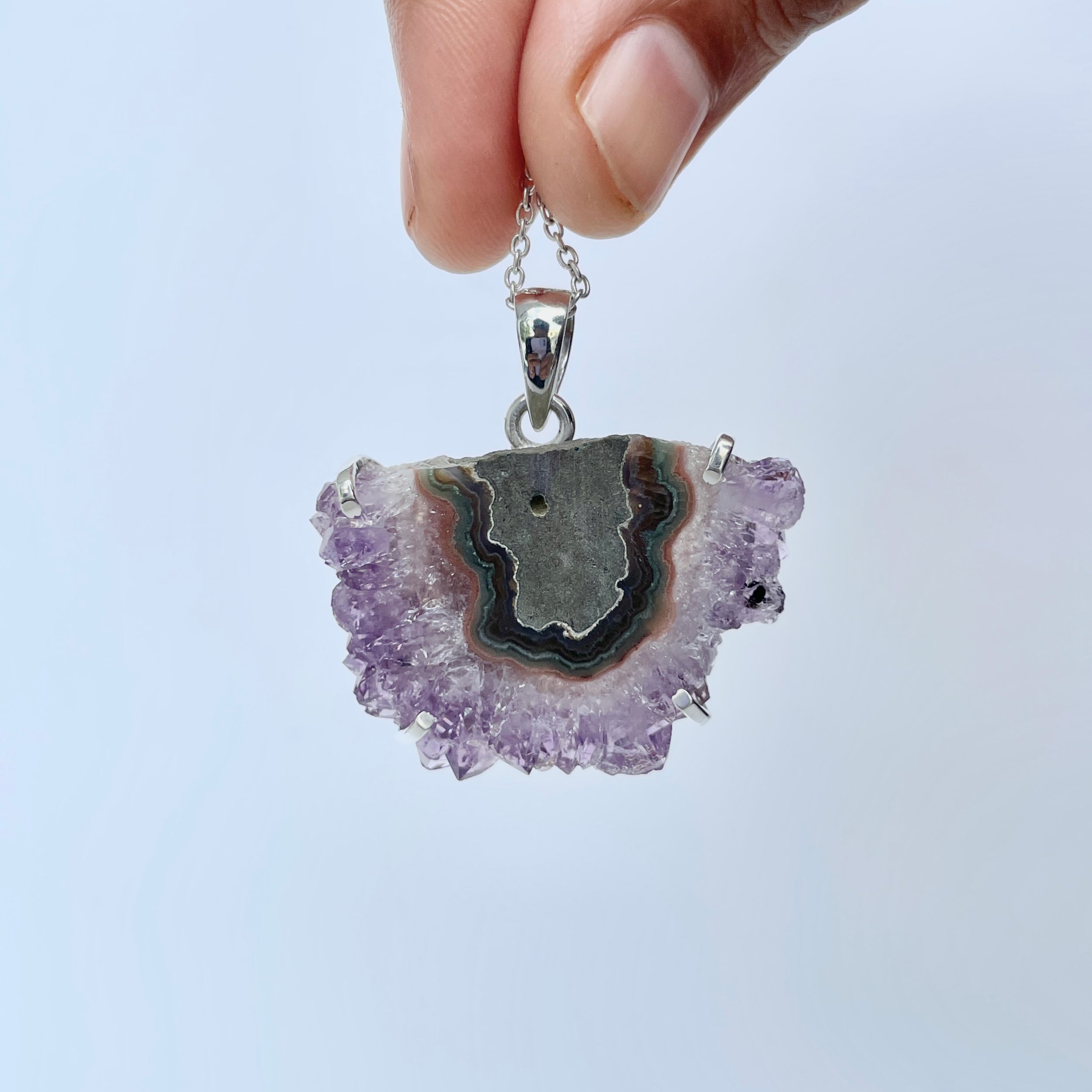 Amethyst Stalactite Pendant-(ASL-P-273.)