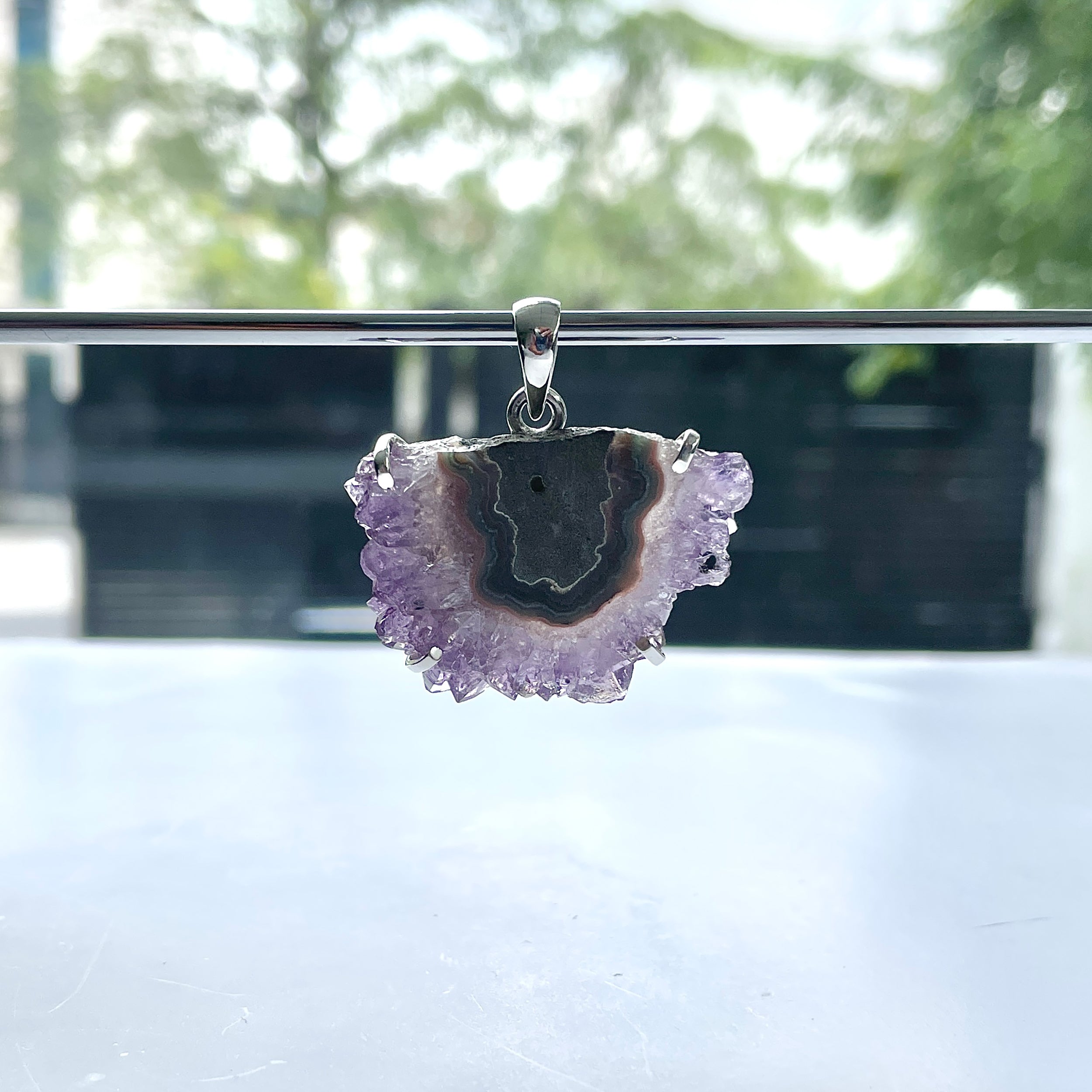 Amethyst Stalactite Pendant-(ASL-P-273.)