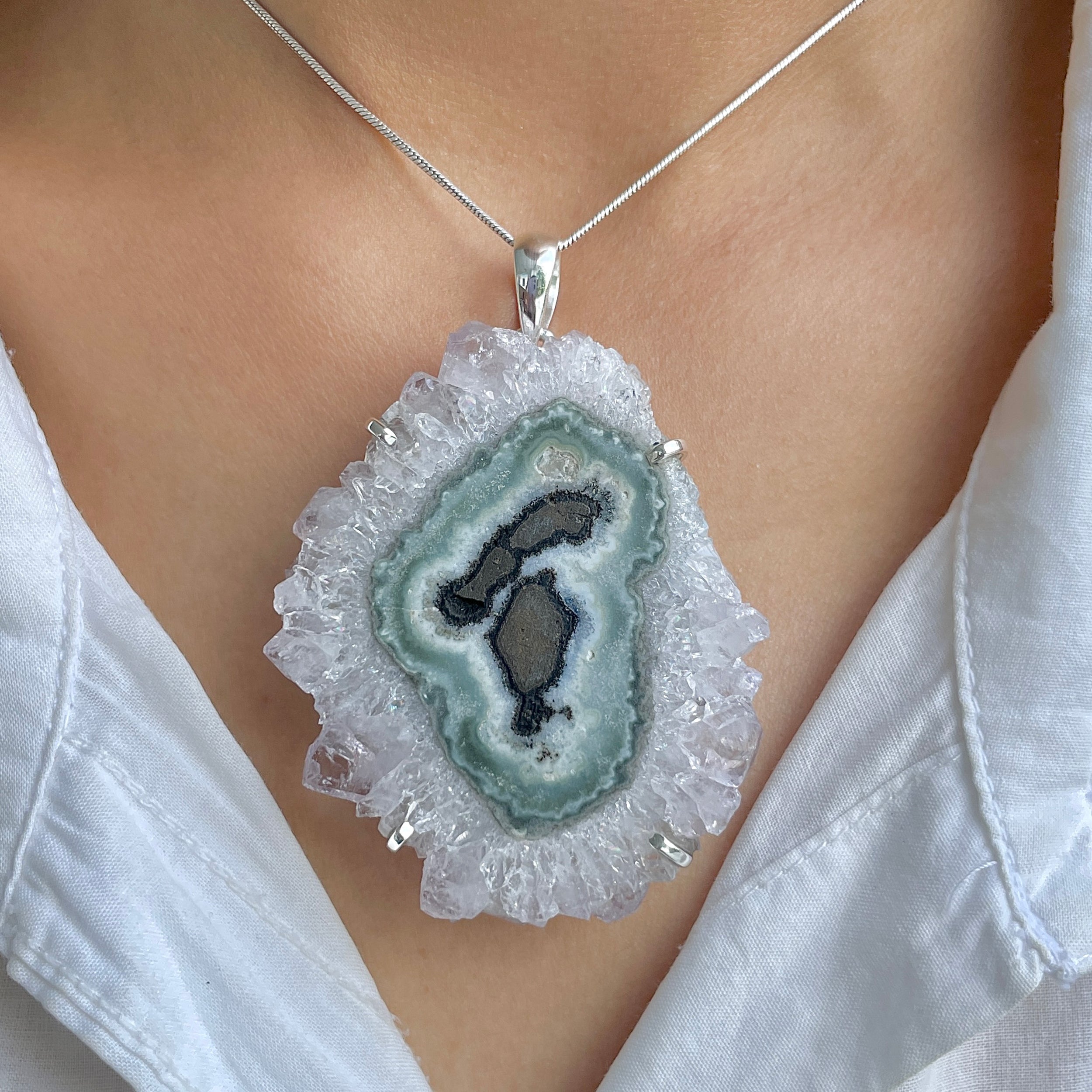 Amethyst Stalactite Pendant-(ASL-P-275.)