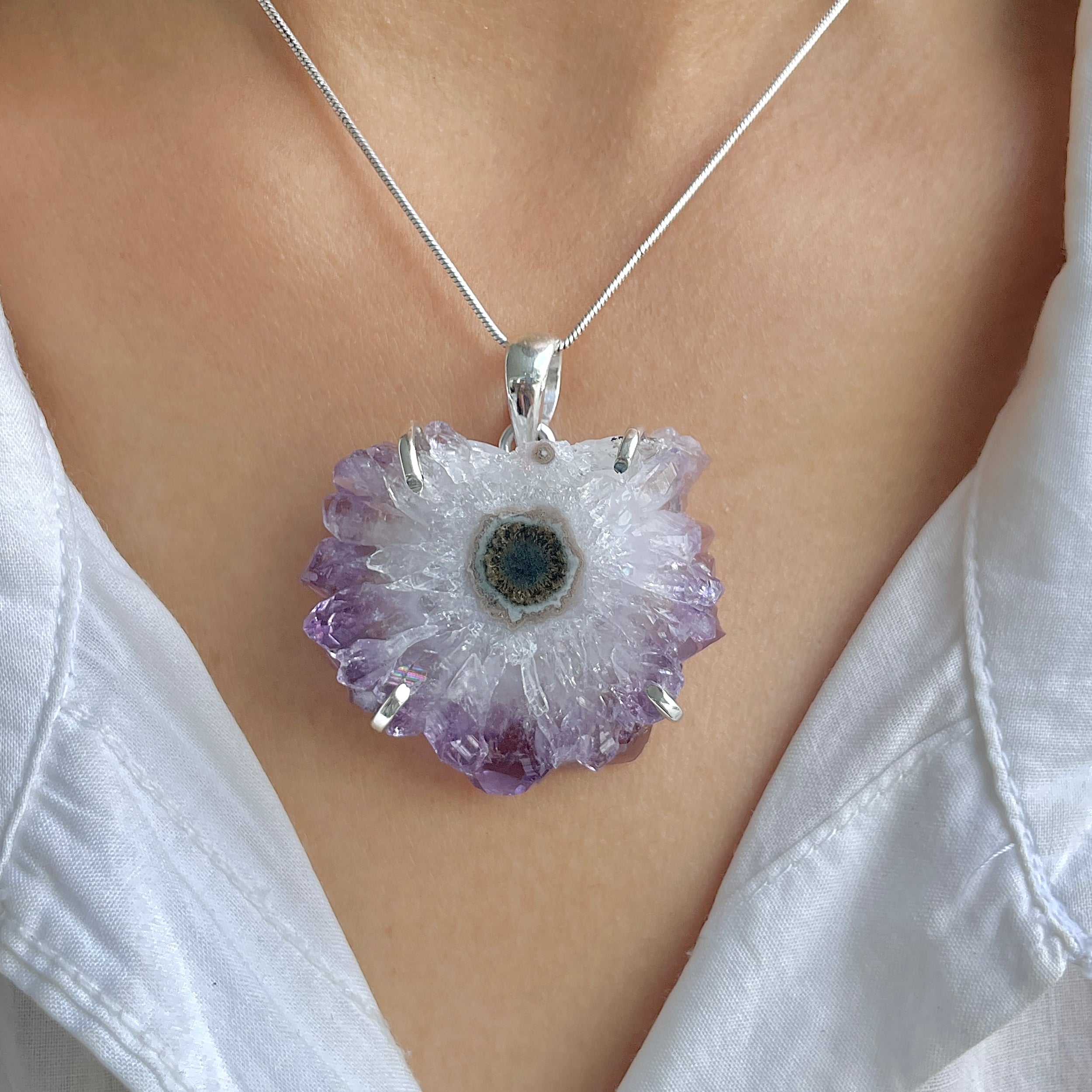Amethyst Stalactite Pendant-(ASL-P-278.)