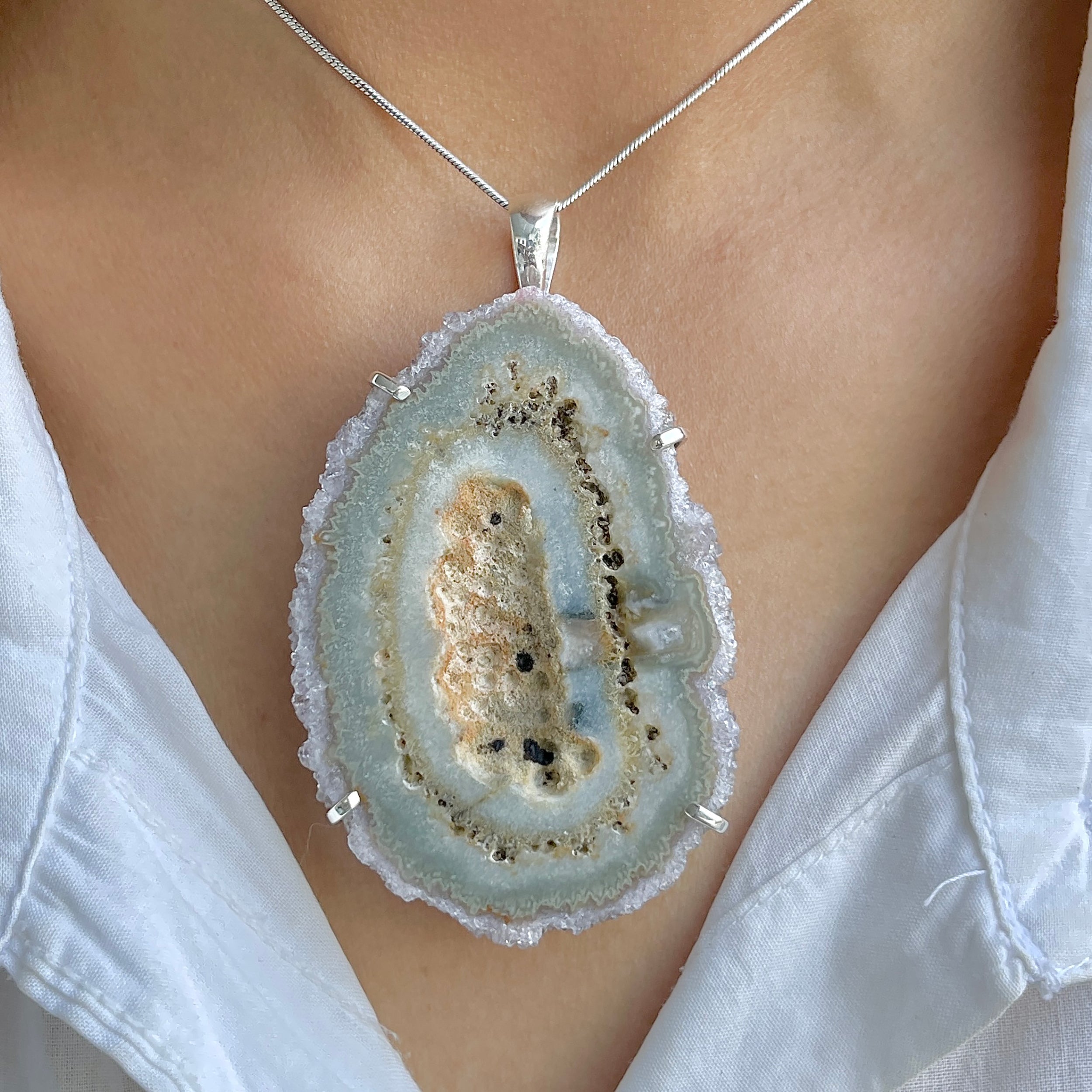 Amethyst Stalactite Pendant-(ASL-P-284.)