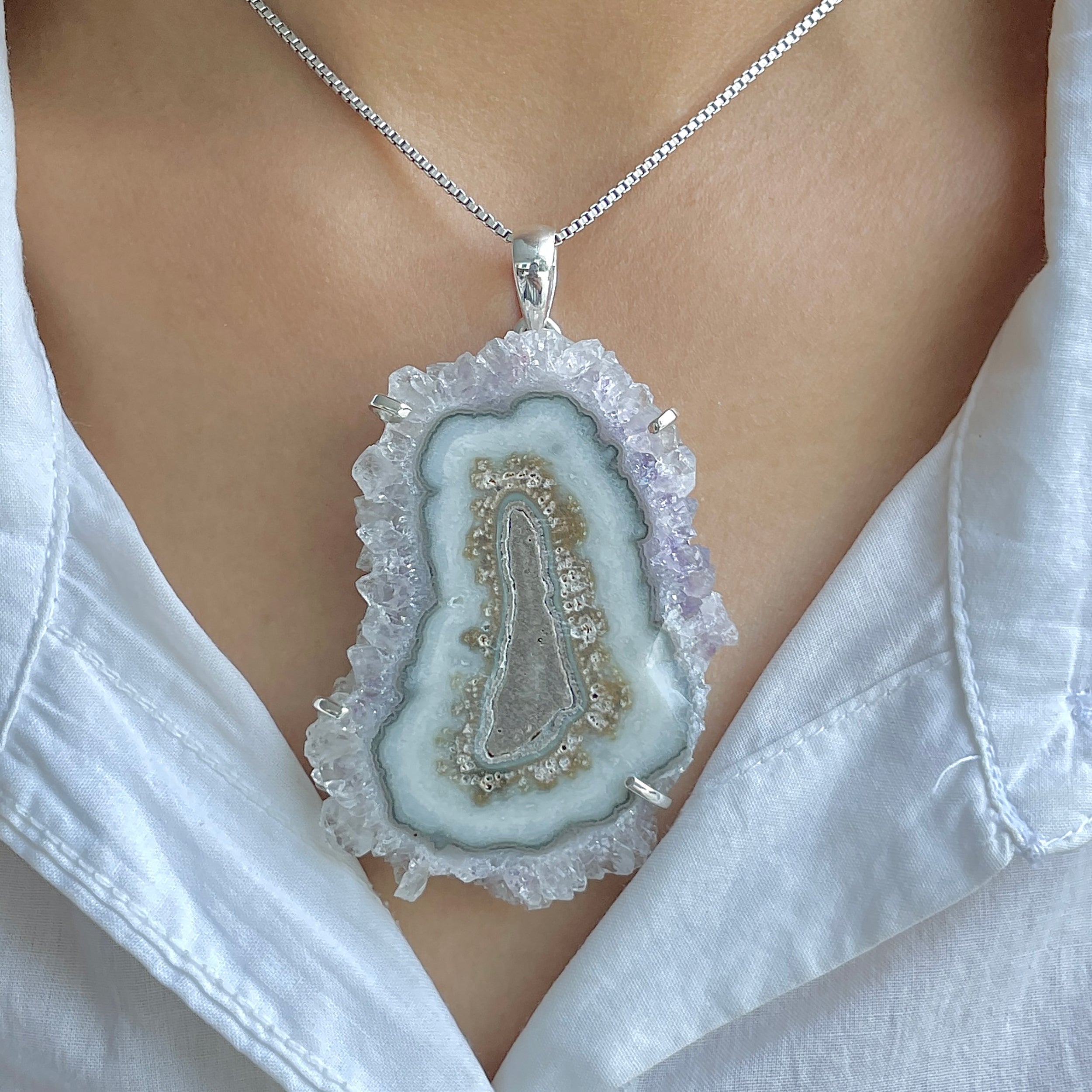 Amethyst Stalactite Pendant-(ASL-P-286.)