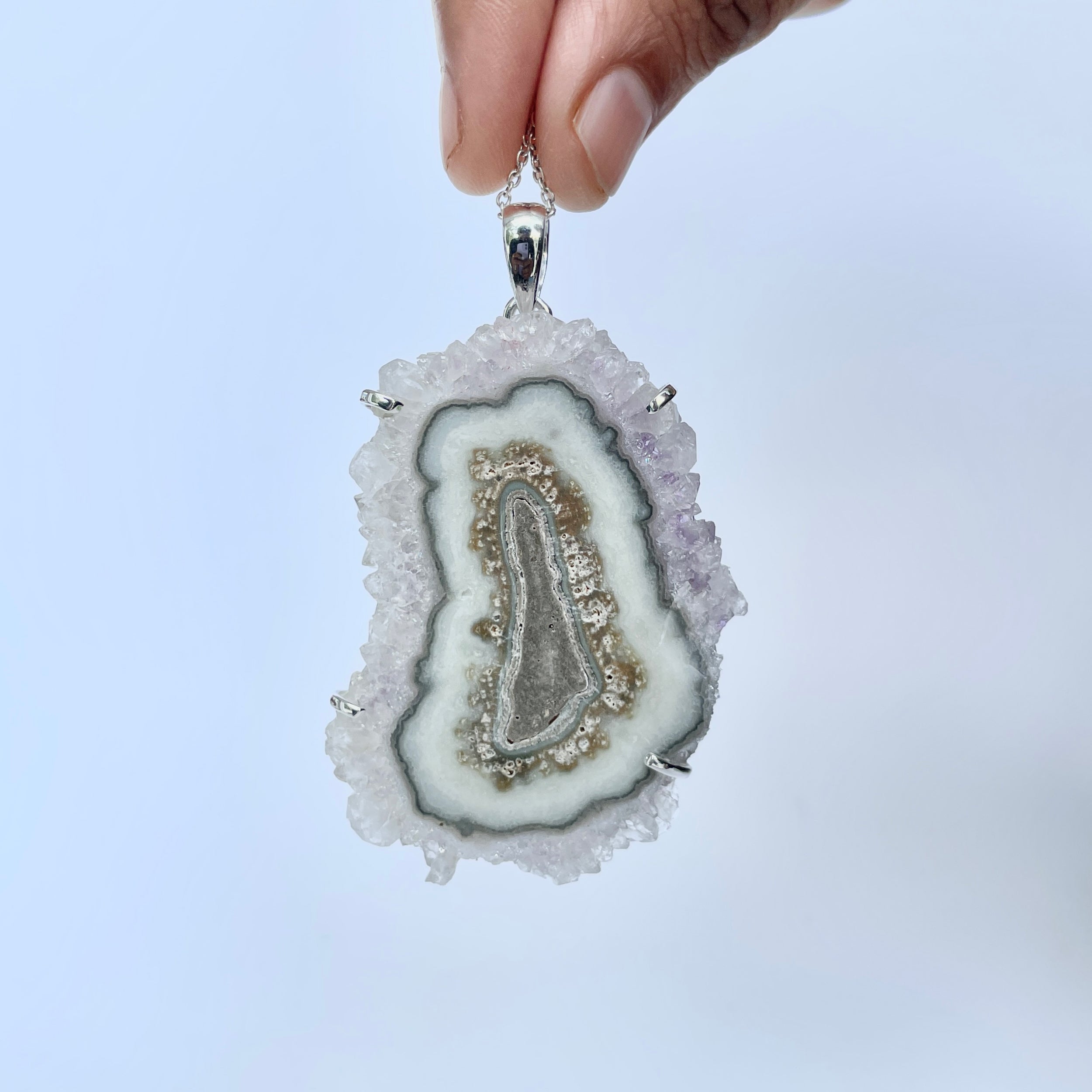 Amethyst Stalactite Pendant-(ASL-P-286.)