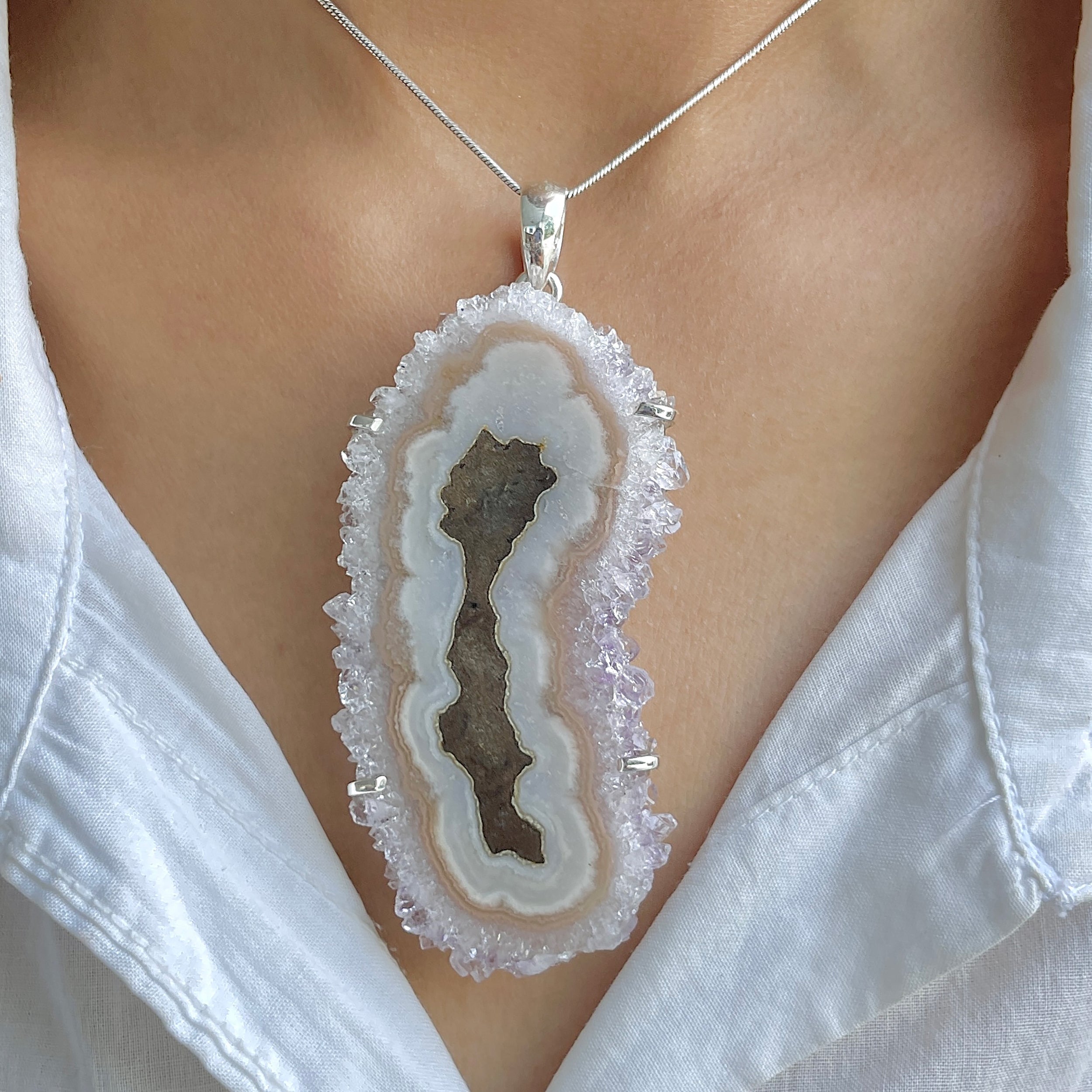 Amethyst Stalactite Pendant-(ASL-P-287.)